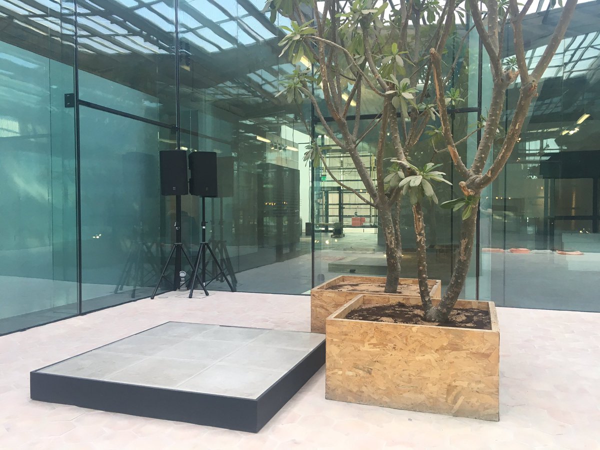 Nasser Alzayani 's Watering the Distant, Deserting the Near is about a dried up natural spring in Bahrain and the memories attached to it.
