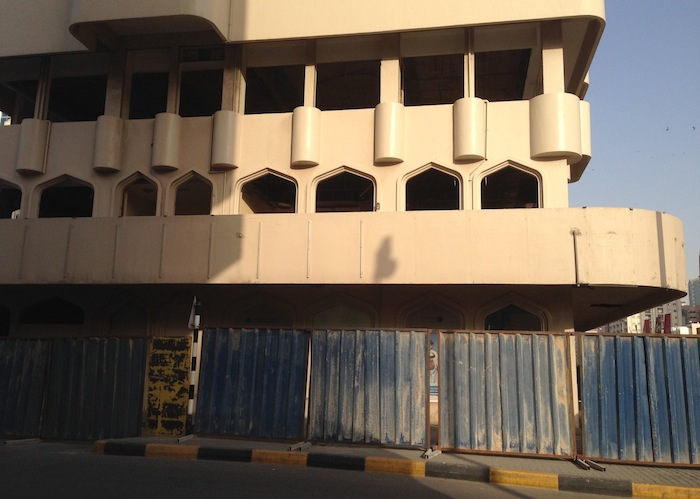 The building has been evacuated and waiting to be demolished