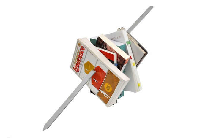 Slavs and Tatars 0 Kitab Kebab (Mexico, I), 2012 | Books, glue, metal skewer, 50x50x50cm