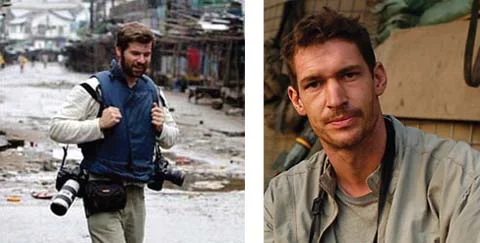 Chris Hondros (left) and Tim Hetherington (right)