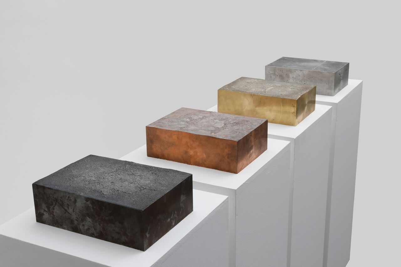  Sheikha Al Mazrou, Cast Documents, 2018. Brass, copper, iron and aluminum, 21.0 x 29.7 x 10 cm each. Commissioned by Sharjah Art Foundation. Courtesy of the artist. 