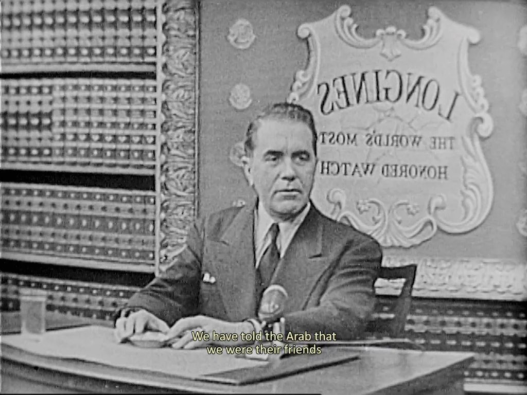 Chronoscope, 1951, 11pm, 2011 (video still) Single channel HD video projection, 25 min, stereo sound, screenplay booklets and furniture set