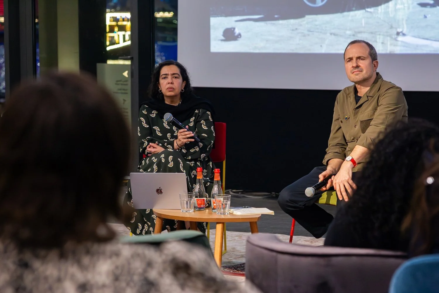 Night School 2026 Film Night at Jameel Arts Centre_Post Screening Discussion_Hind Mezaina and Todd Reisz_09.jpg