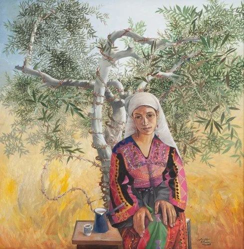 Sliman Mansour, Quiet Morning, 2009