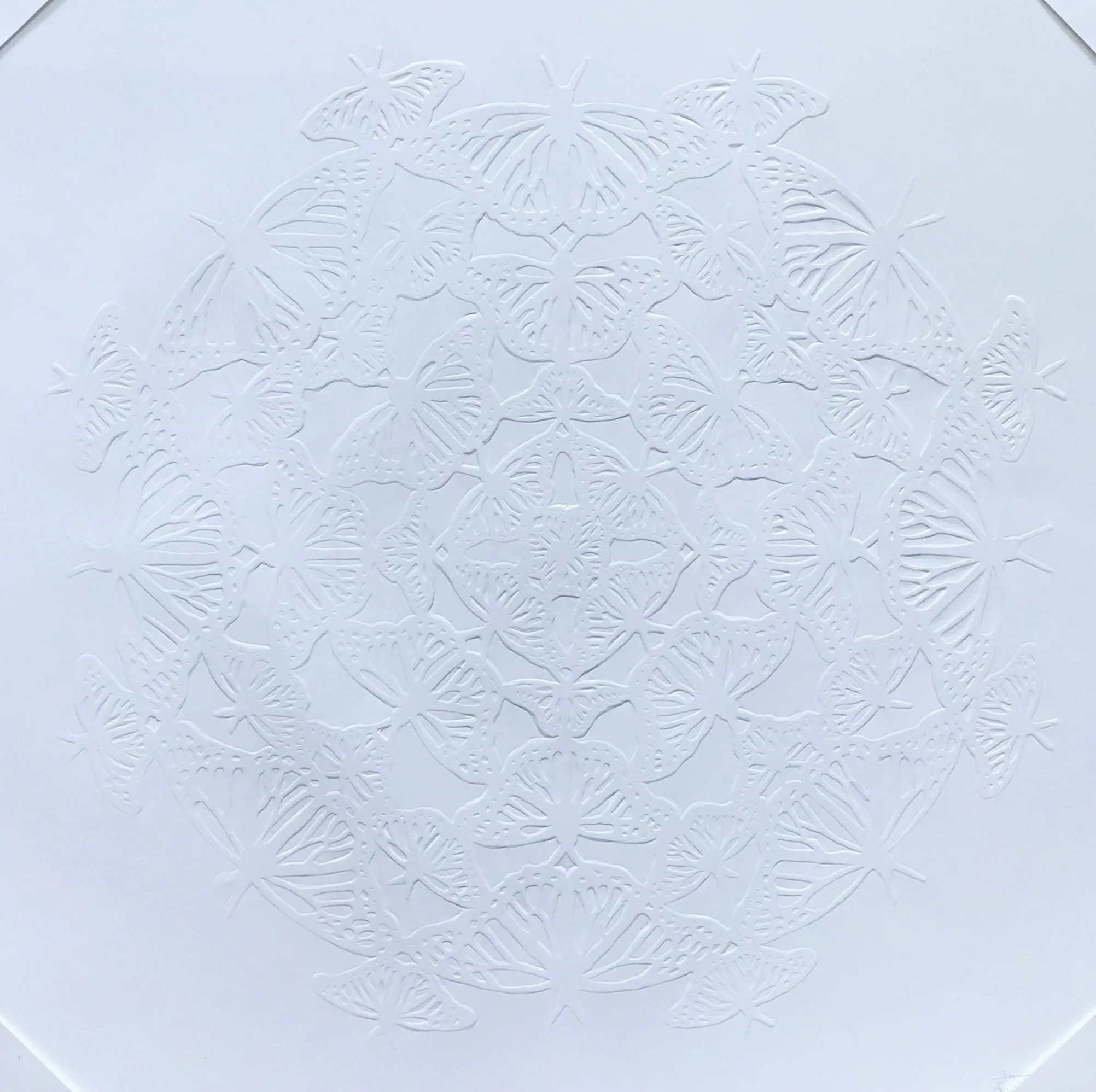 Hand embossed Monarch Mandala.JPG