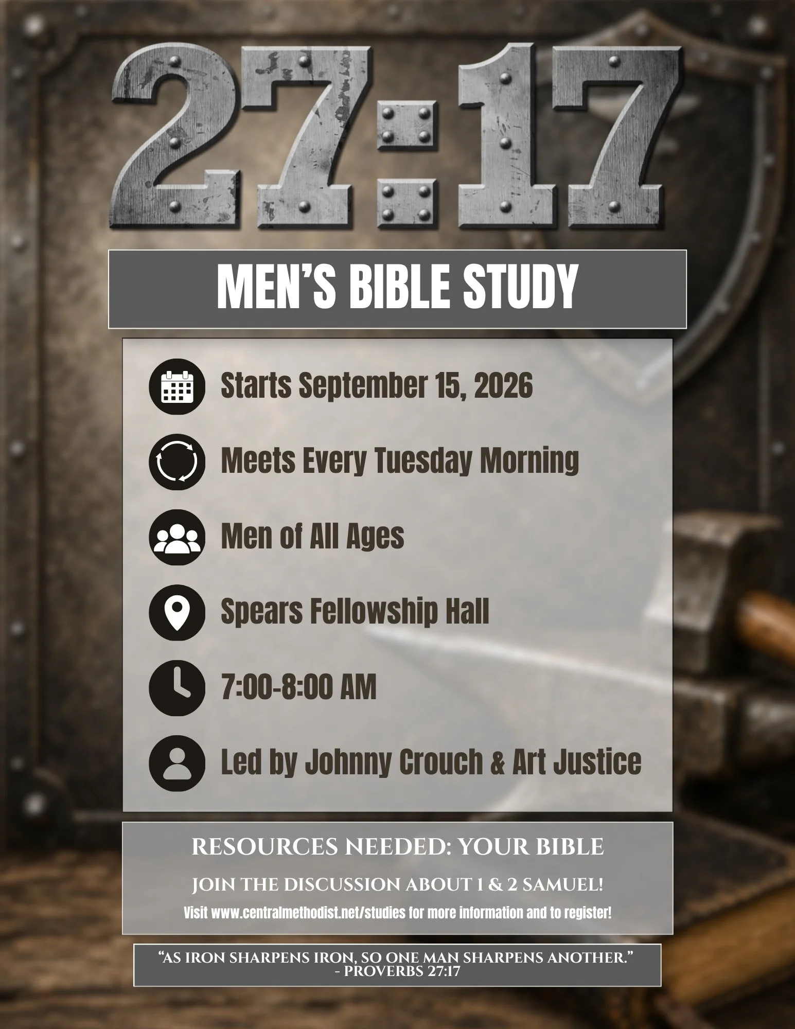 27:17 Men’s Bible Study