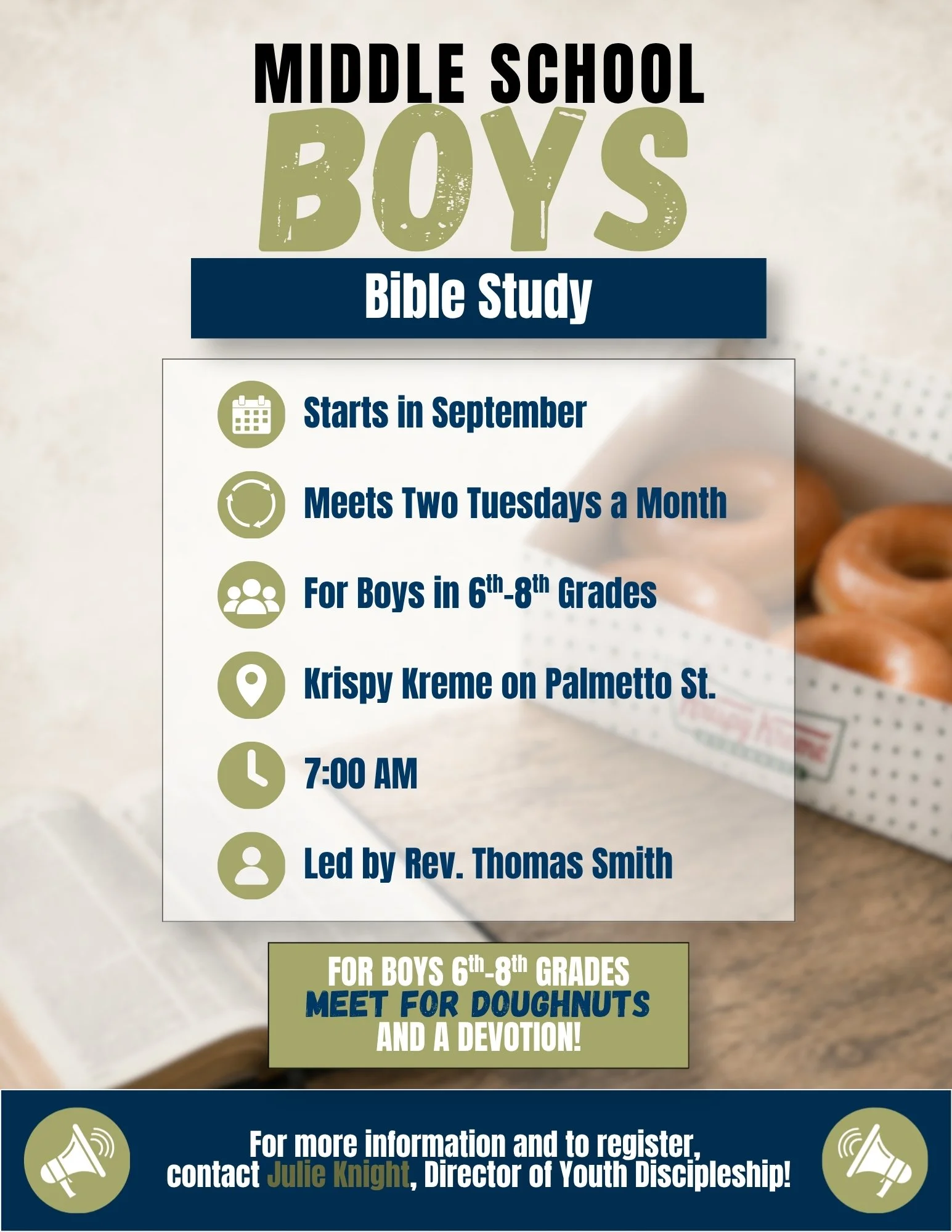 Middle School Boys Bible Study