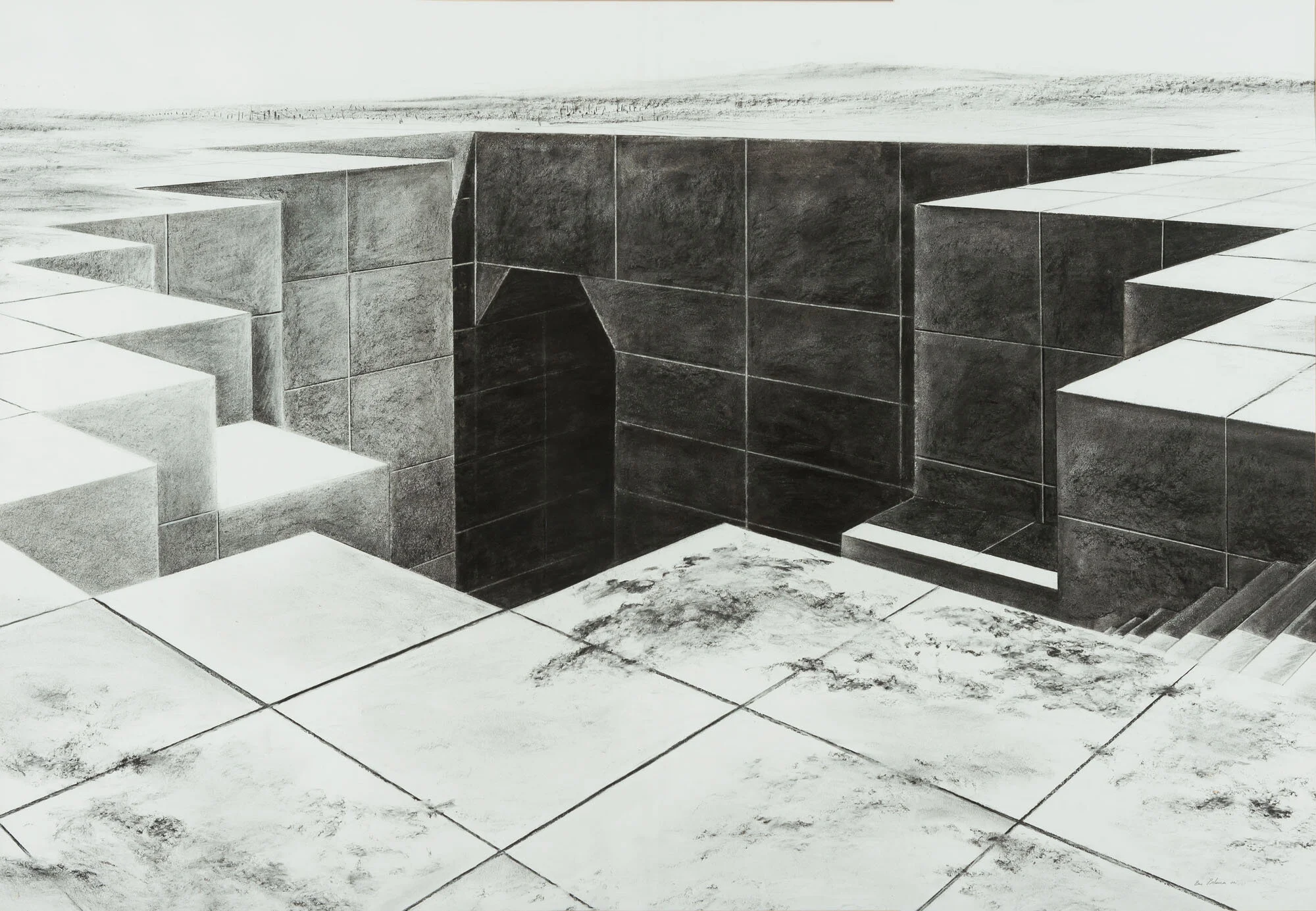 huiwering<p font-weight="200">2004<br>Charcoal and Pitt on paper<br>72 x 90 cm</p>