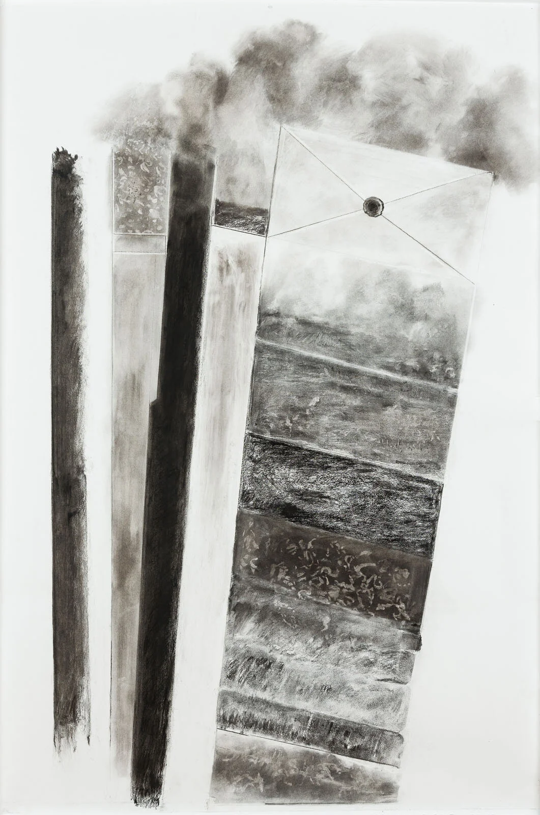 kiln series vii<p font-weight="200">2017<br>Charcoal on paper<br>146 x 100 cm</p>