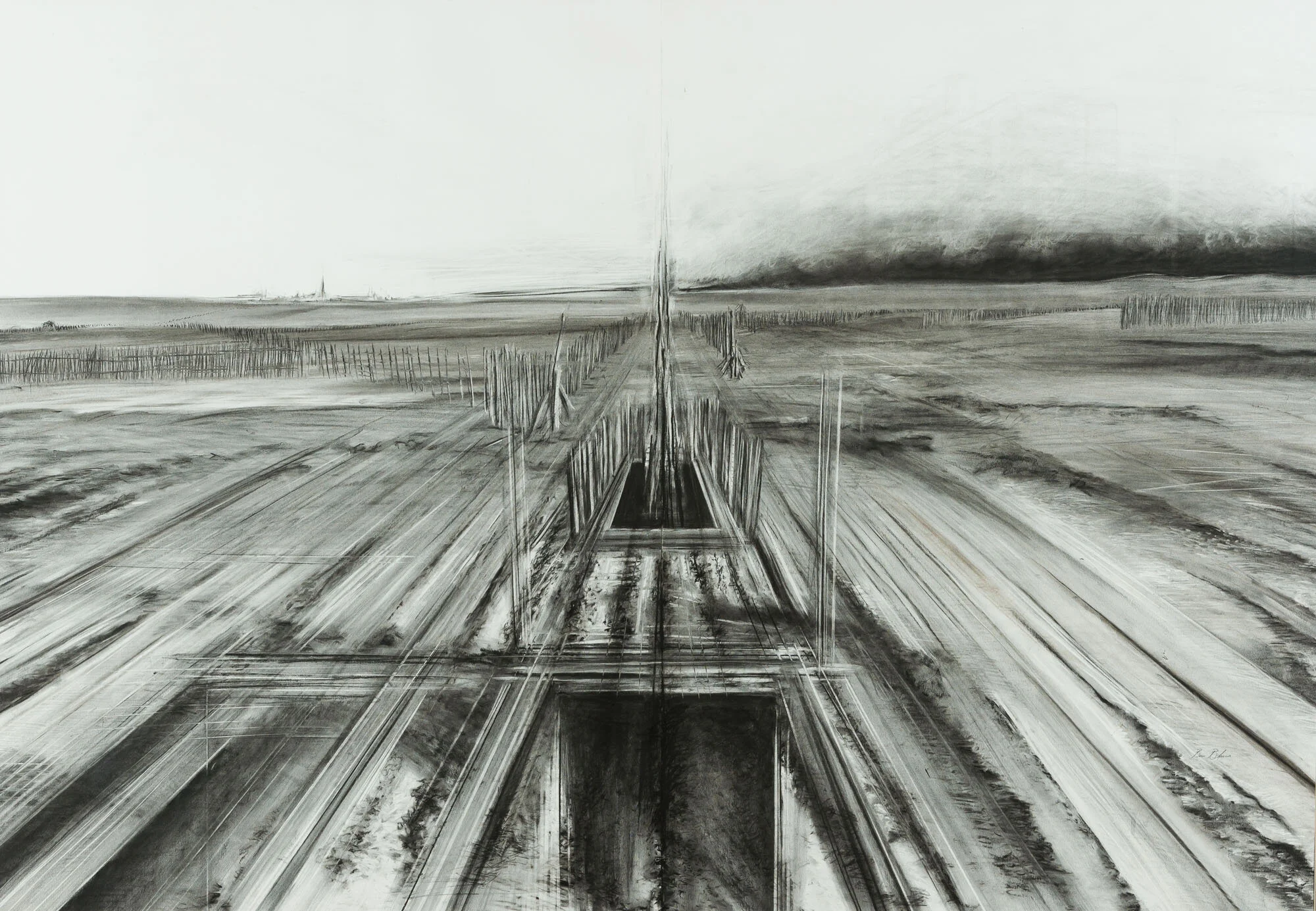 matriks<p font-weight="200">1999<br>Charcoal and pitt on paper<br>1130 x 93 cm</p>