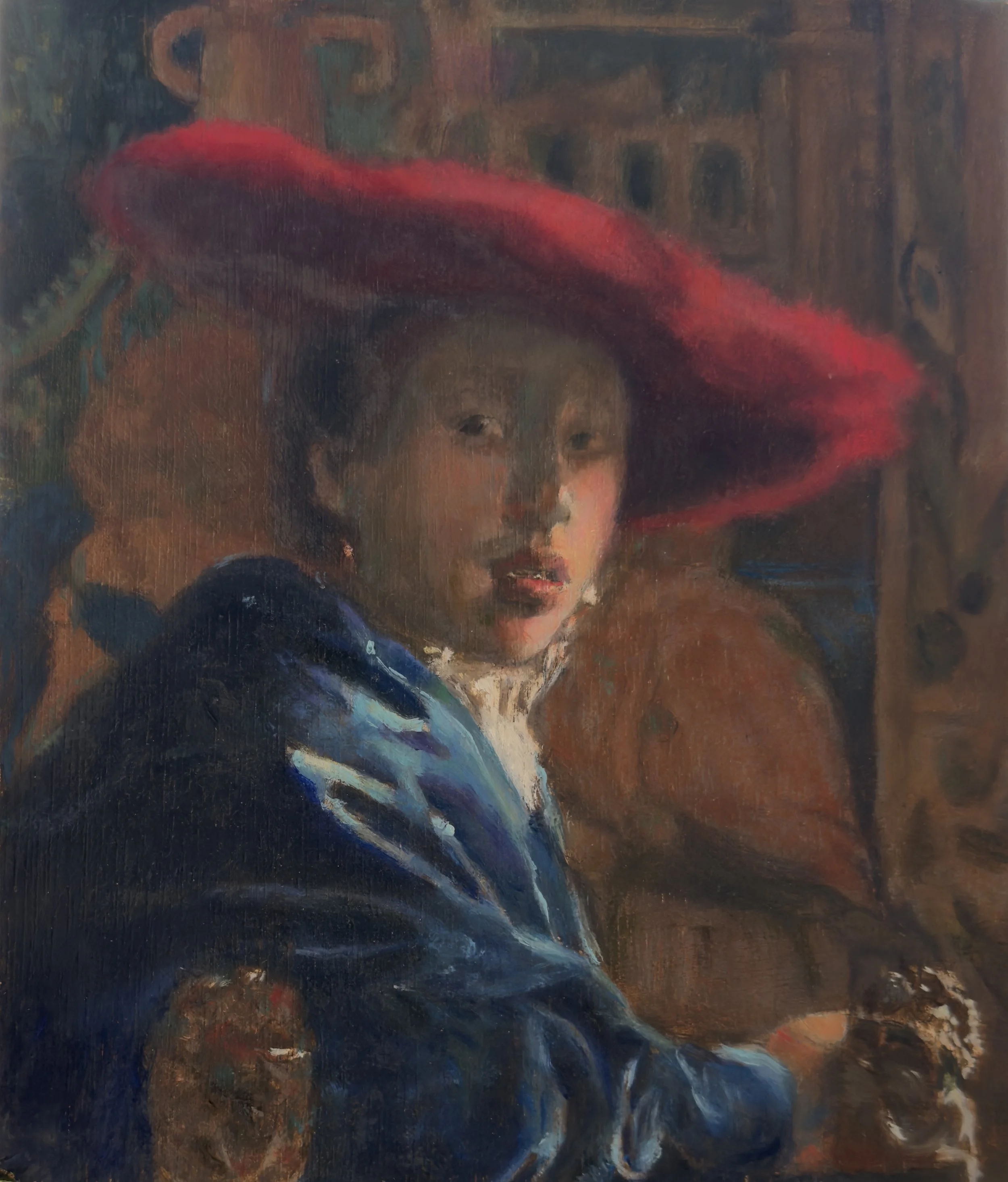 Study of Vermeer’s Girl With a Red Hat