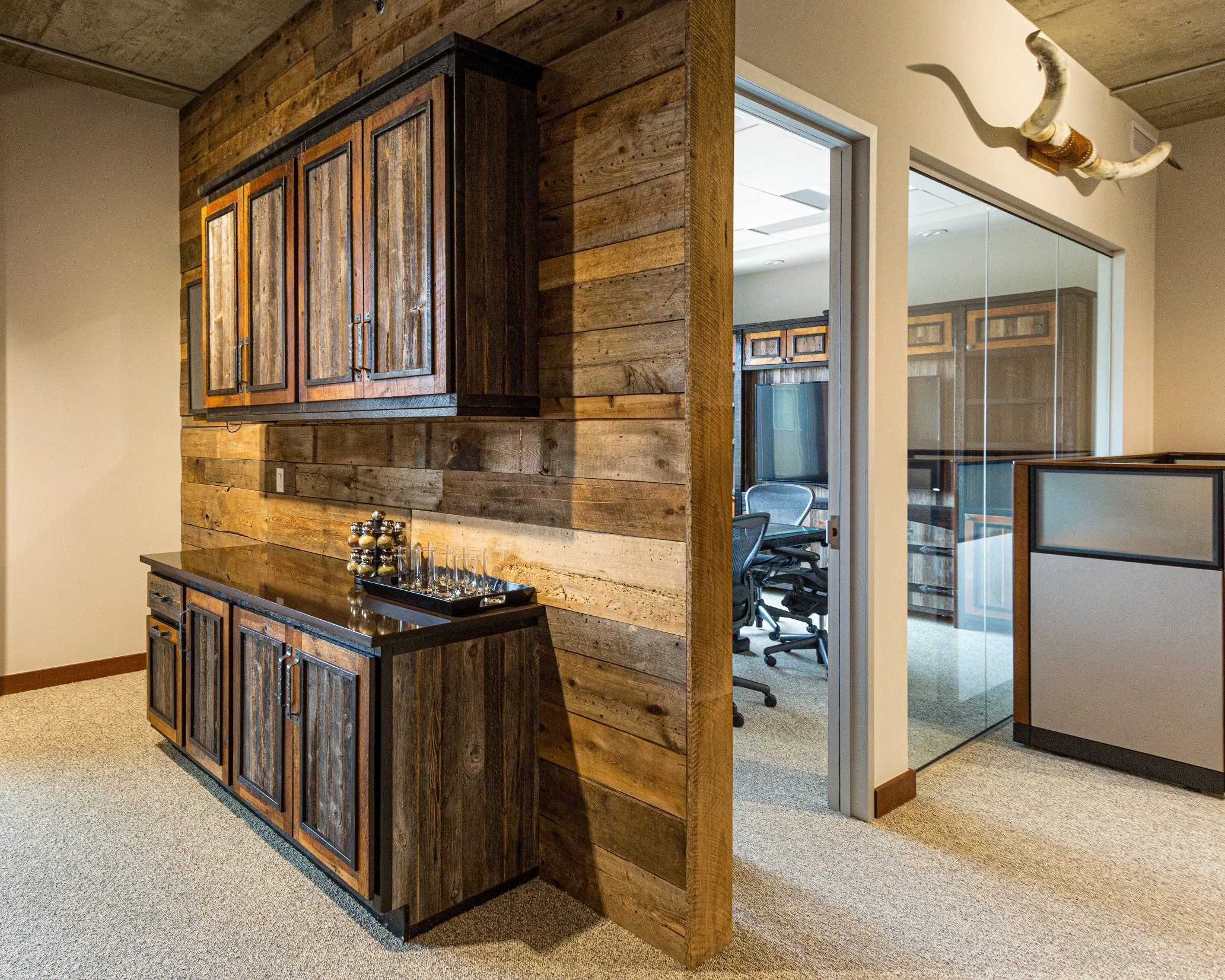 Image showcasing 40 North Custom Office Build Out Silverado Style — Reclaimed Rustic ...