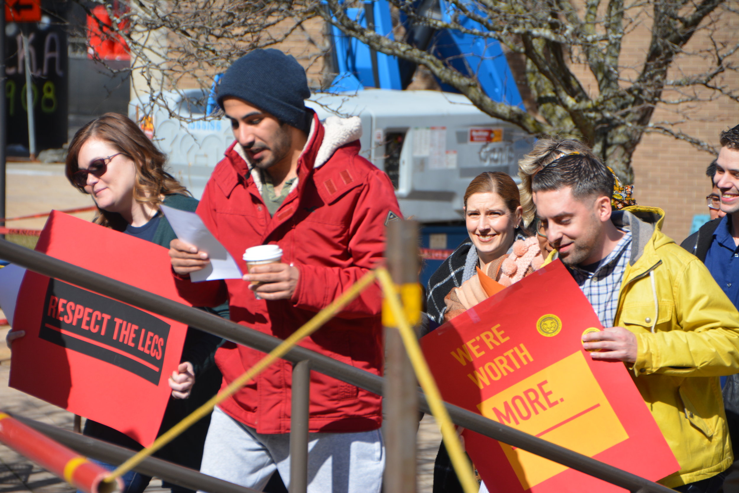  Students at UM Flint supporting their Lecturers 