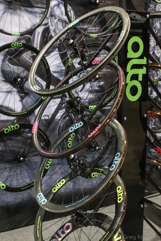 Alto wheels had a large booth - one of very few for high-end wheels. They’re local-ish to me in Florida, and I’m excited to learn more from this young and hungry company.
