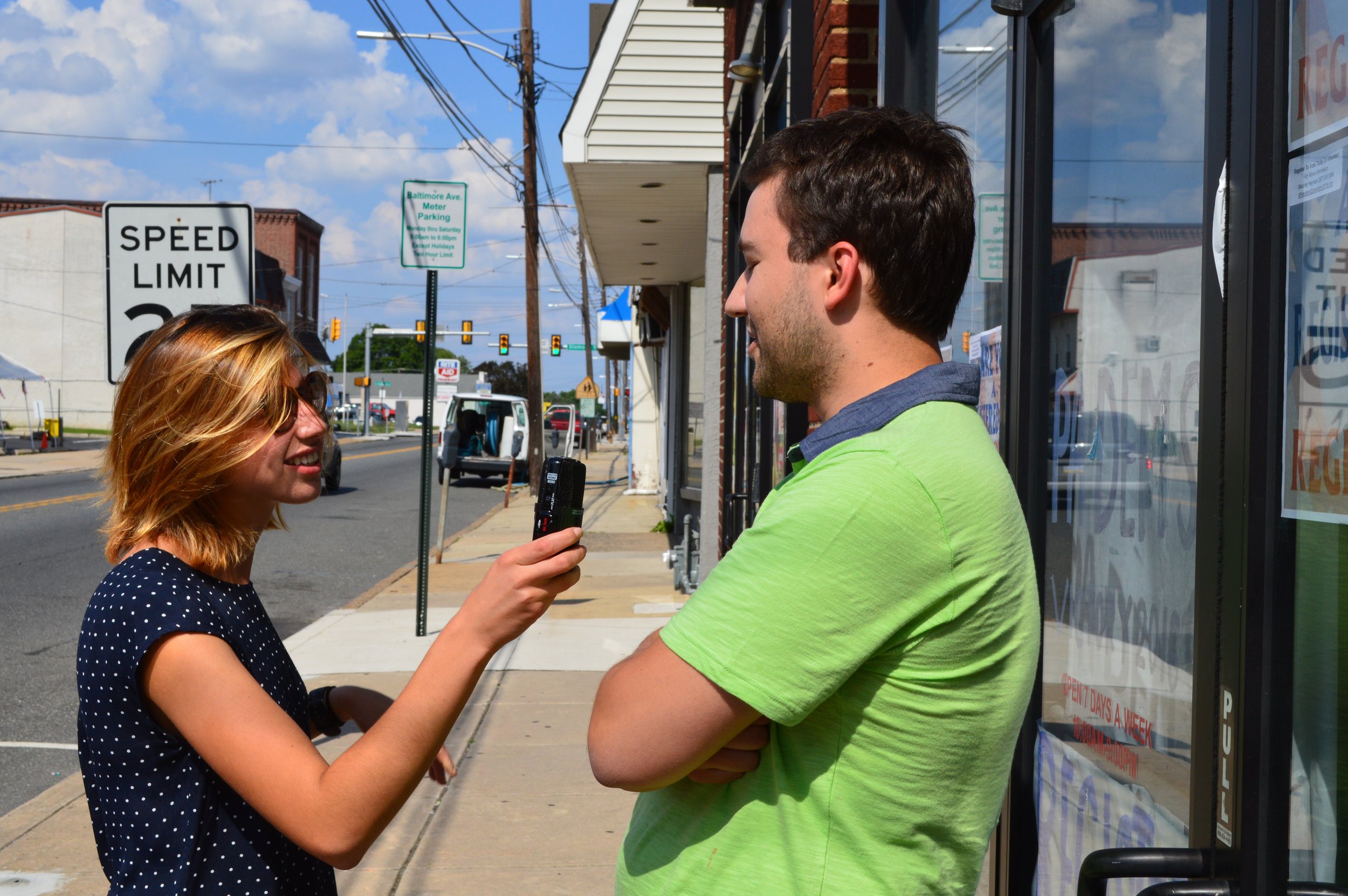 Interviewing an Organizer at an Office Opening in Delaware County