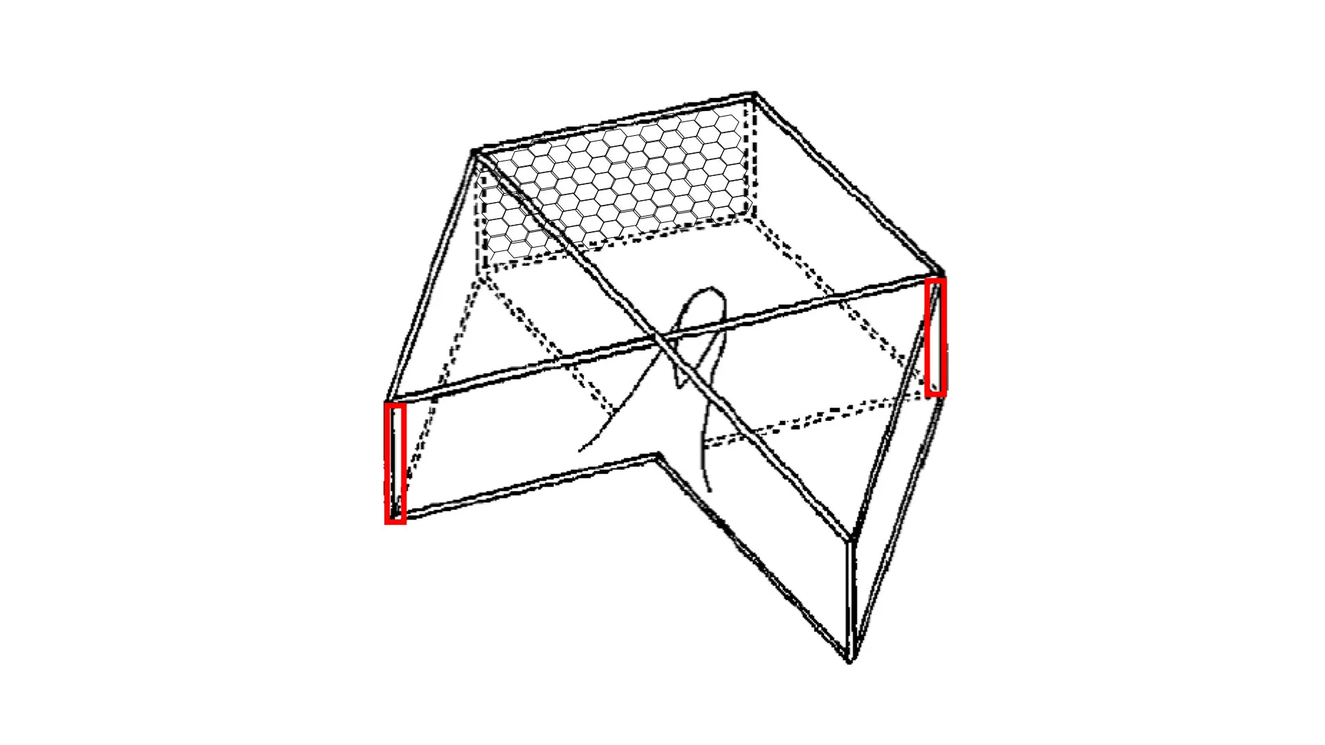 Diagram of the fish trap with escape gaps. It reduces the bycatch of juvenile and ornamental species by ~80%, without reducing fishermen’s incomes!