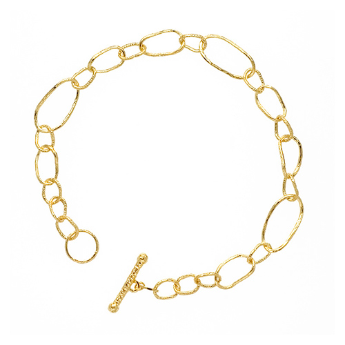 Mixed Link Bracelet in Yellow Gold