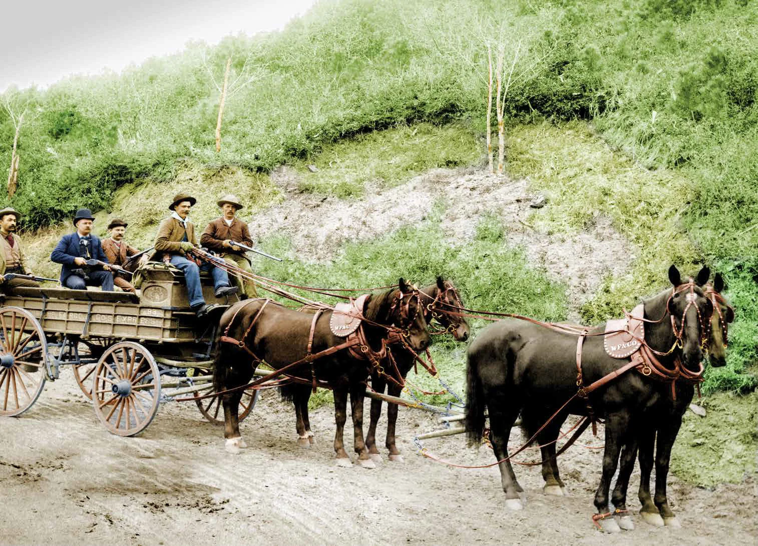 Convoyeurs de la Wells Fargo vers 1900 - source reddit.com