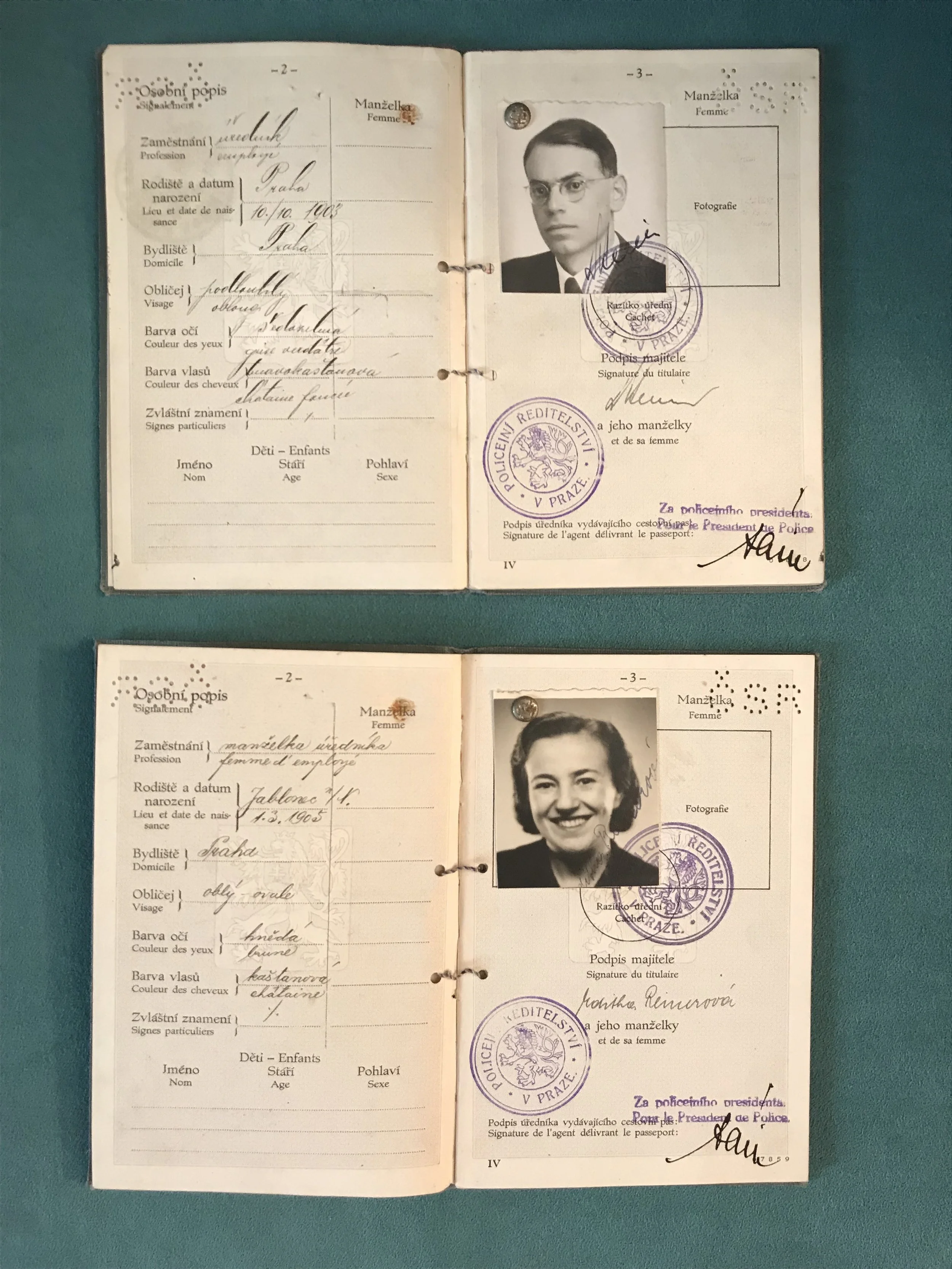 Tom Reiner’s parents, Vilém and Edita.