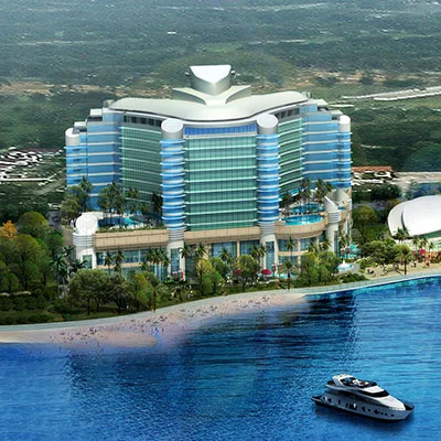 BAY LEAF 5-STAR HOTEL Danga Bay, Johor Bahru, Malaysia The hotel will be an iconic landmark building along the Danga Bay waterfront offering guests scenic ocean views, specialty suites, and a 500-person ballroom. This international destination hotel will seamlessly integrate into the Bay Leaf complex, a fully realized and vibrant mixed-use development.