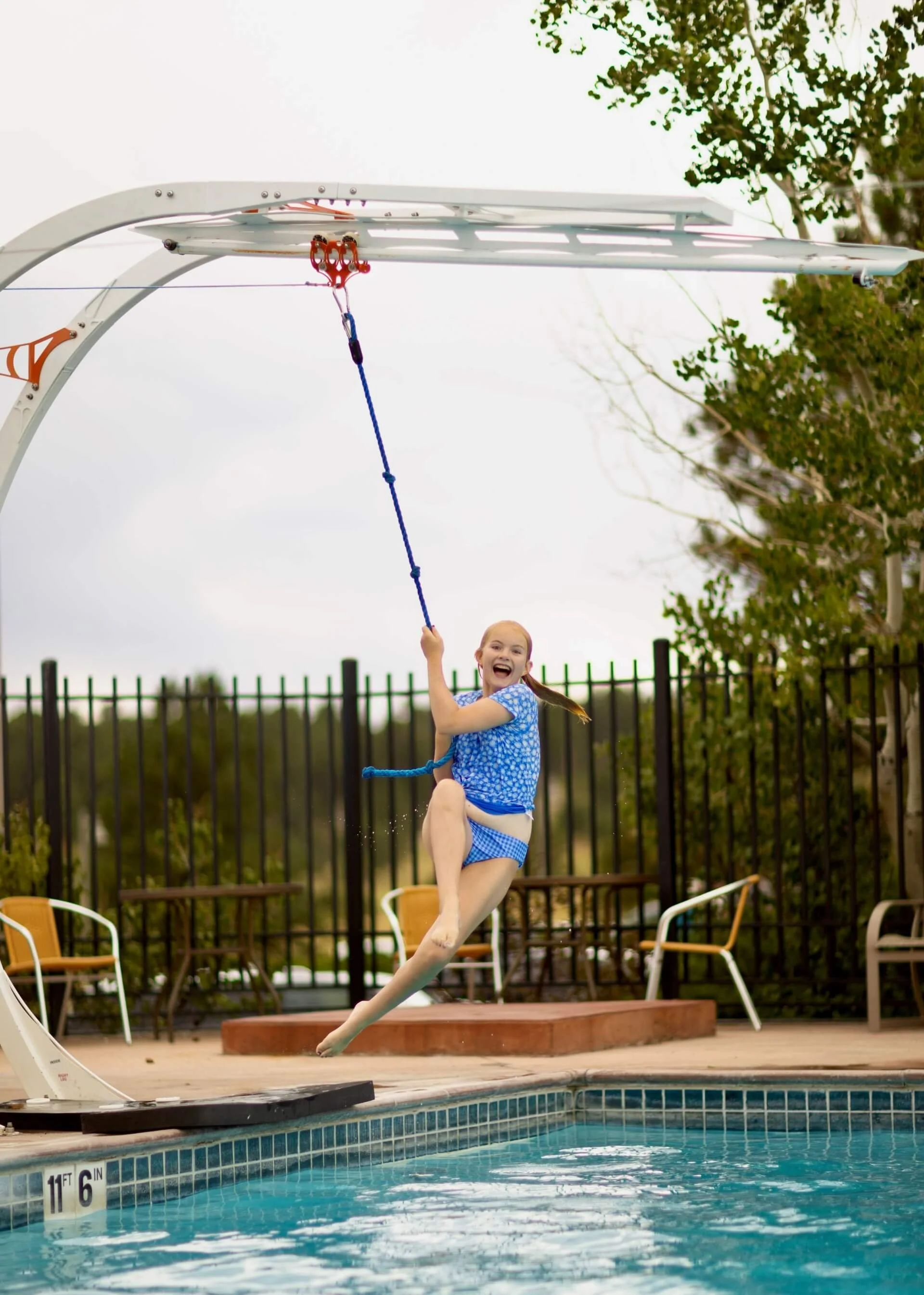 Zip Line Meets Rope Swing — Poolside Adventures | Makers of AquaClimb ...