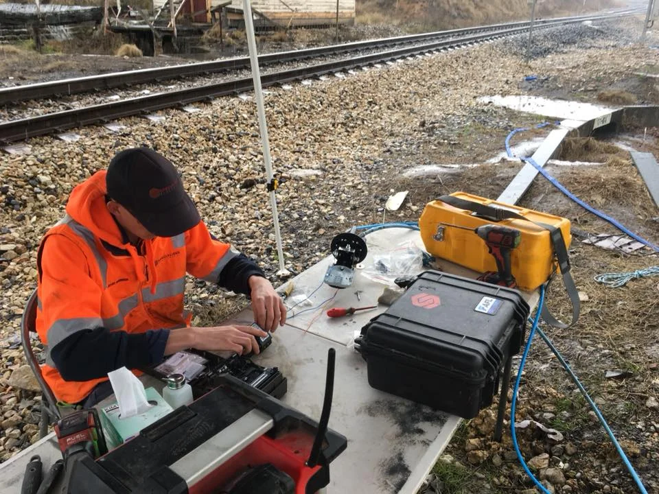 Optic fibre cable repair at Wallerawang