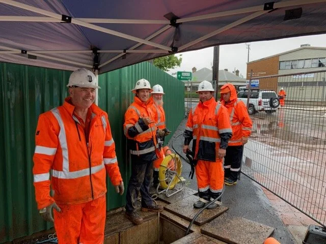 Wet weather? No problem. Dubbo underground power work.