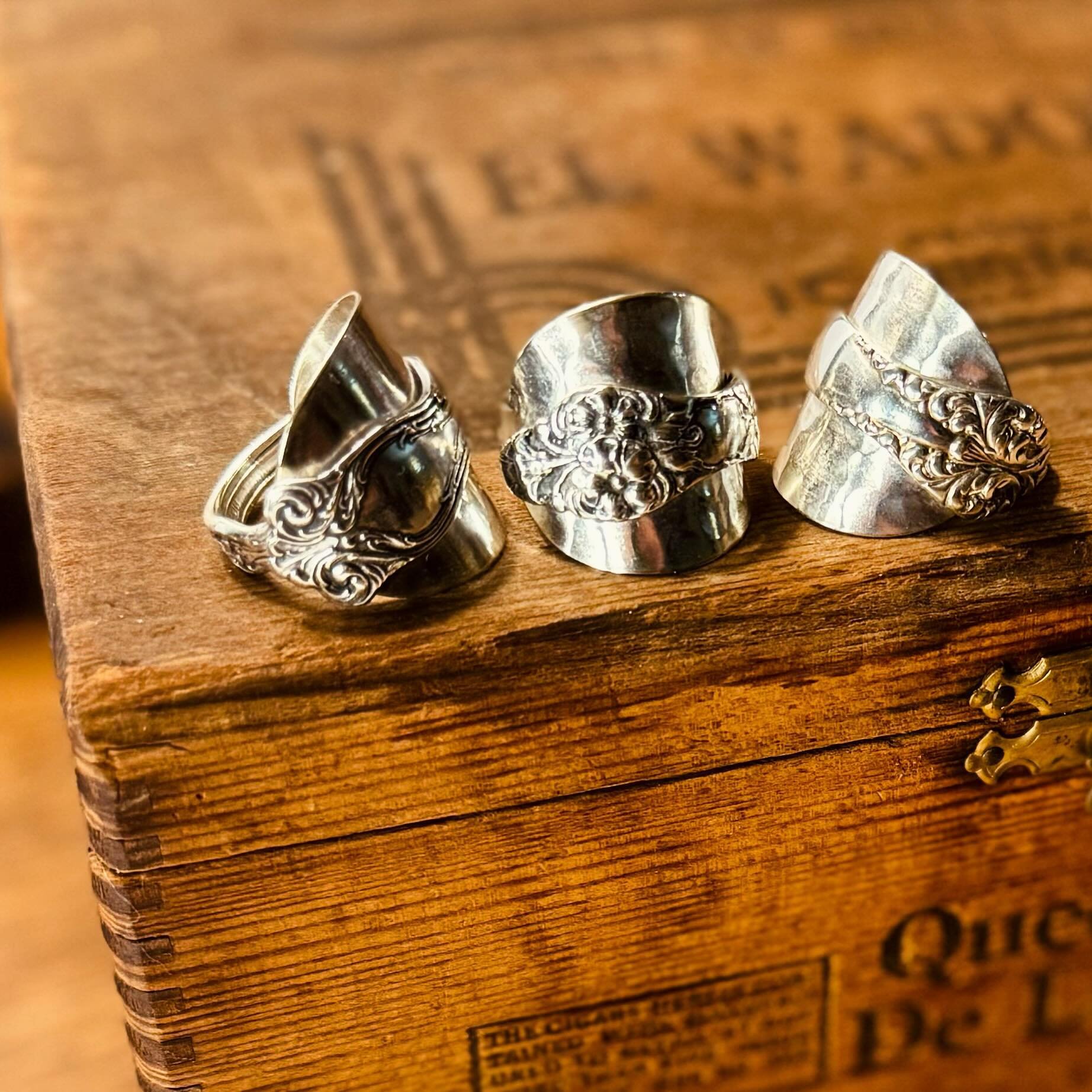 These&hellip;&hellip;

Vintage demitasse spoon rings🥄💫

#silverwearbymisty
#spoonrings
#rings
#vintage
#sustainablefashion 
#handmade
#midwestmakers