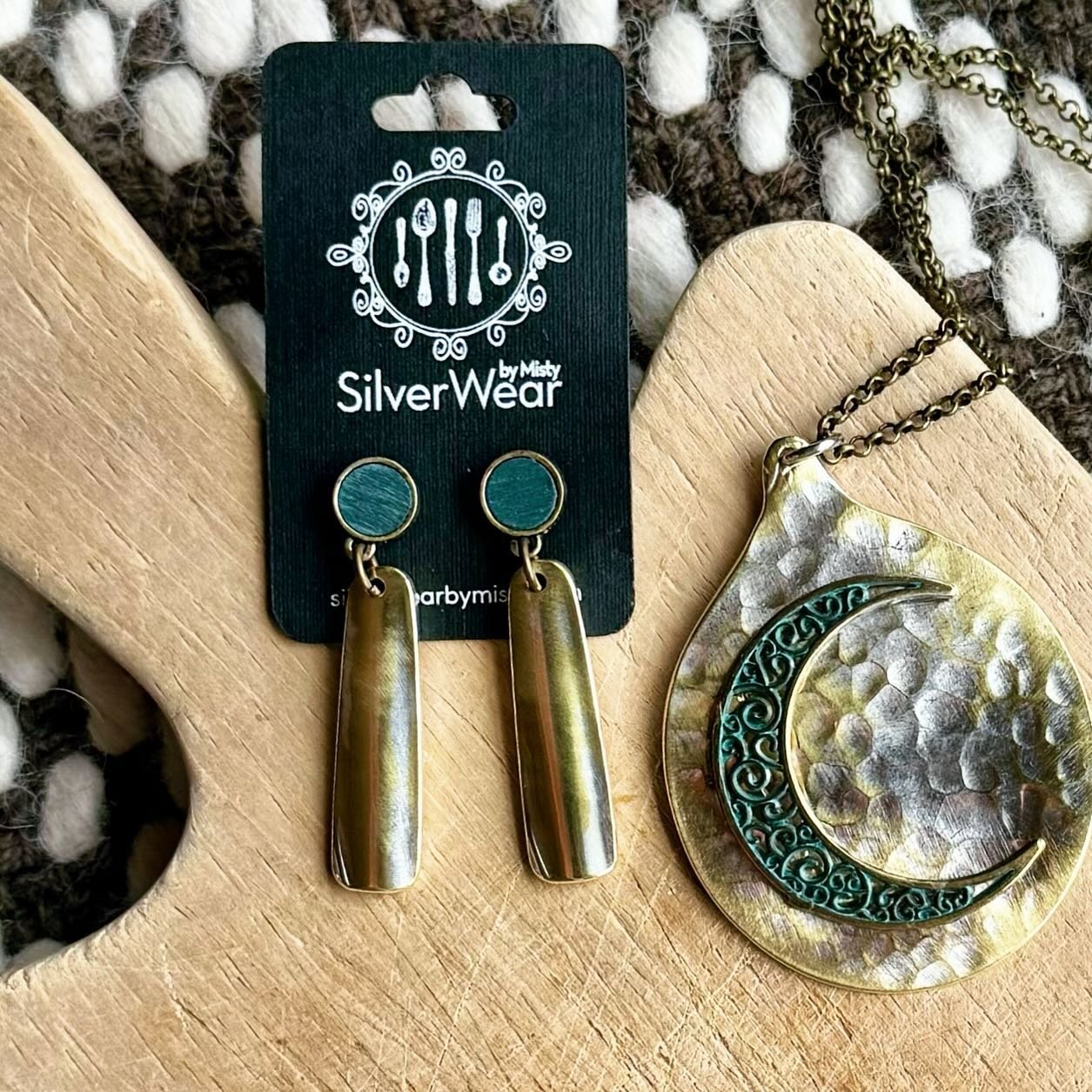 We&rsquo;ve been creating so many beautiful pieces for our upcoming full May schedule.

I just couldn&rsquo;t wait to share these pieces✨

Post earrings are one of a kind, and our moon pendant is a limited edition from Tuscon🌙

and YES, they have a 