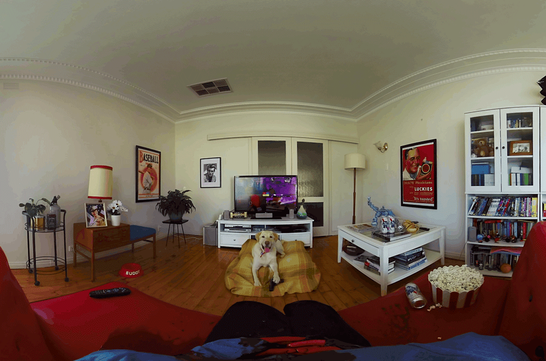 Oscillating left and right view stereo 3D image 