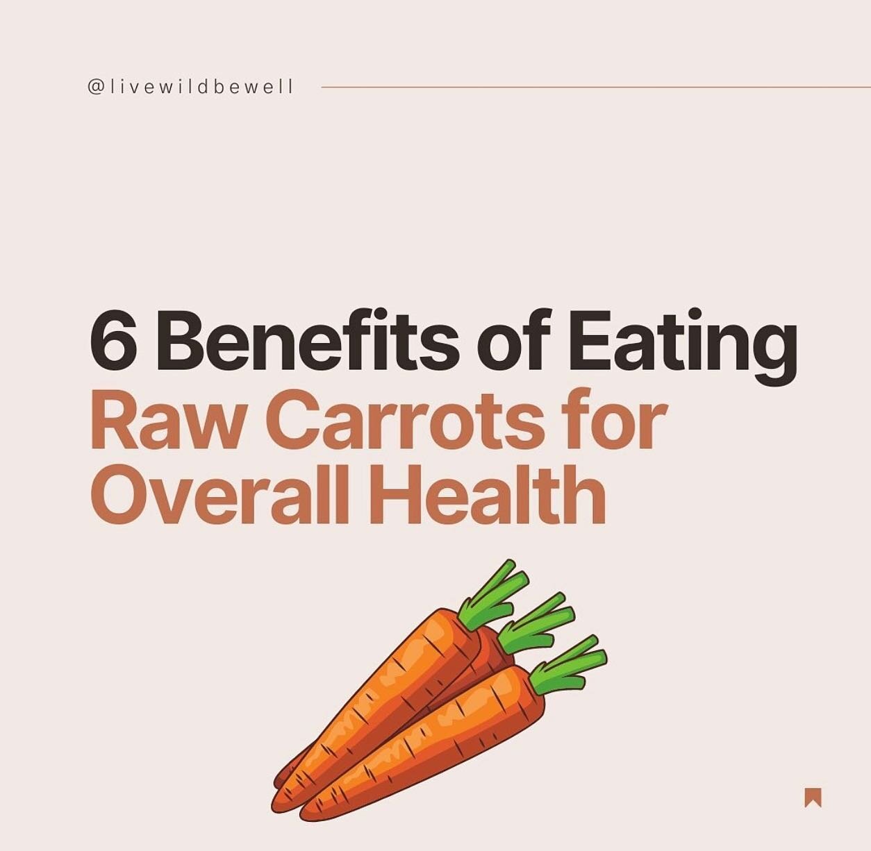 BENEFITS OF EATING RAW CARROTS 🥕 

Raw carrots are so powerful - so much so that they benefit women in a variety of ways! Carrots are root vegetables that contain unique fibers that attach themselves to endotoxins, bacteria and estrogen. When you ea