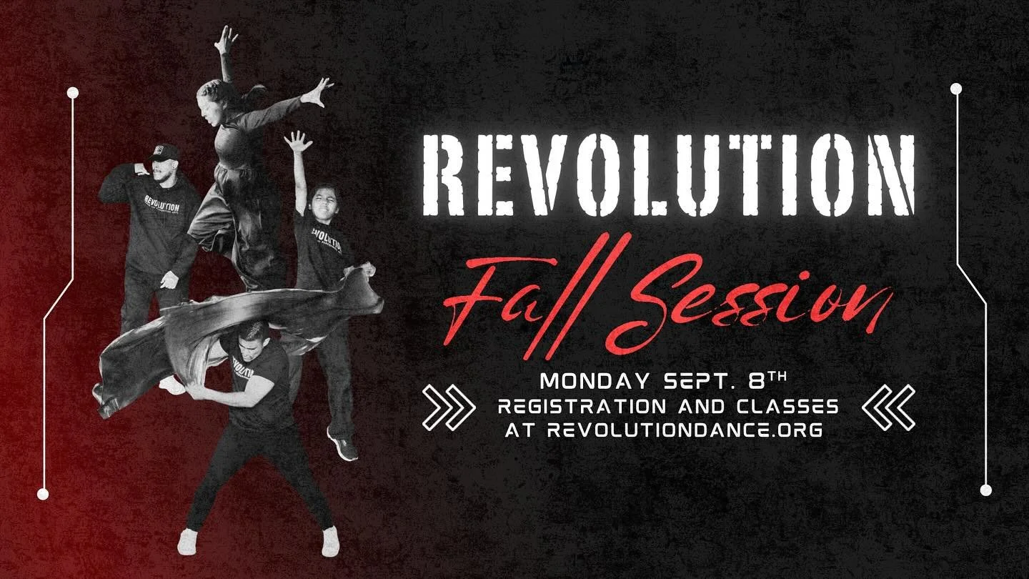 After much anticipation, REVOLUTION IS BACK! Come join our fall session starting this Monday! Do not miss the exciting conclusion to our 2025 season! For the full list of classes and for registration, go to revolutiondance.org - link in our bio! Can&