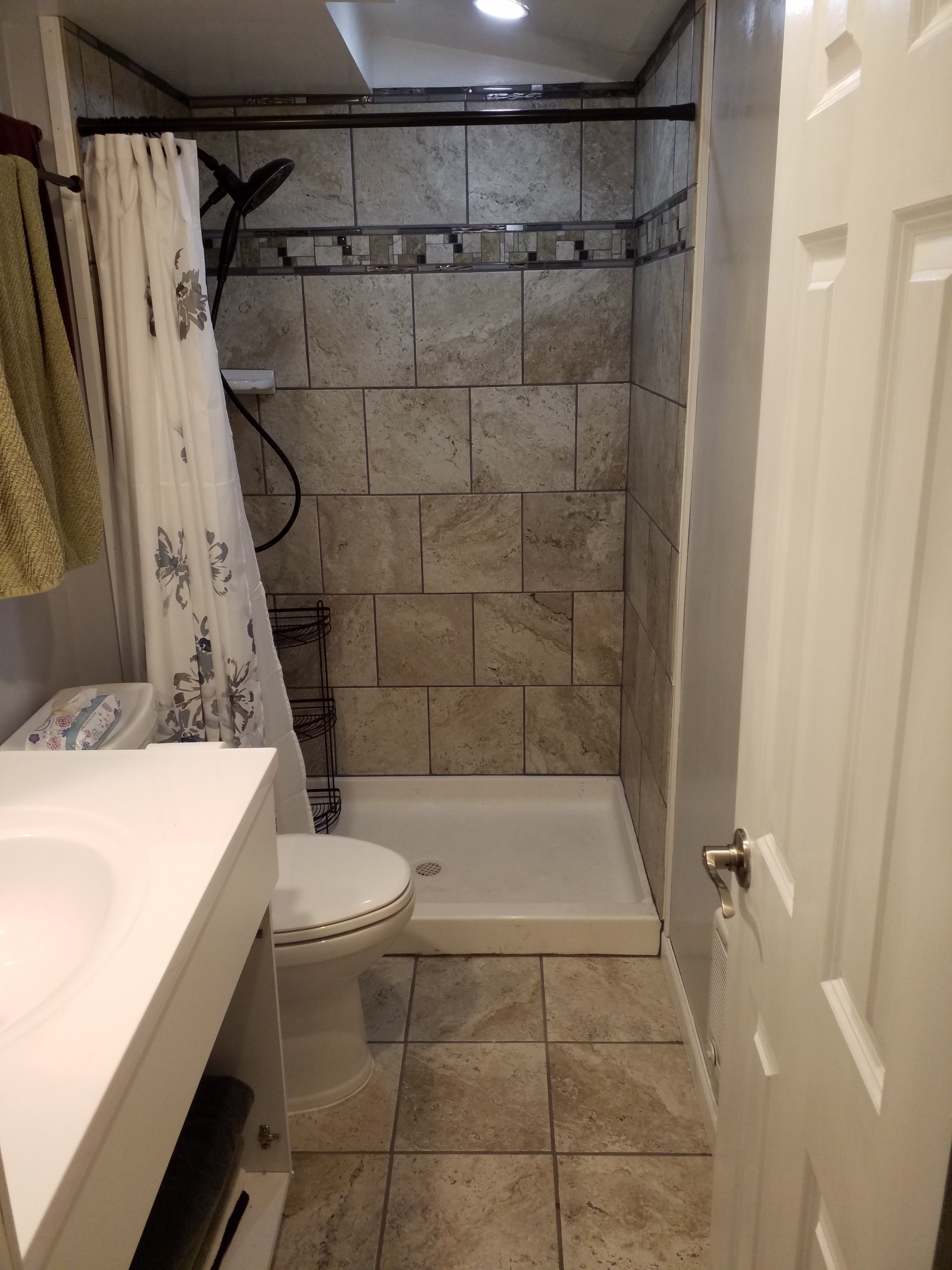 Tile Shower Bath Remodel