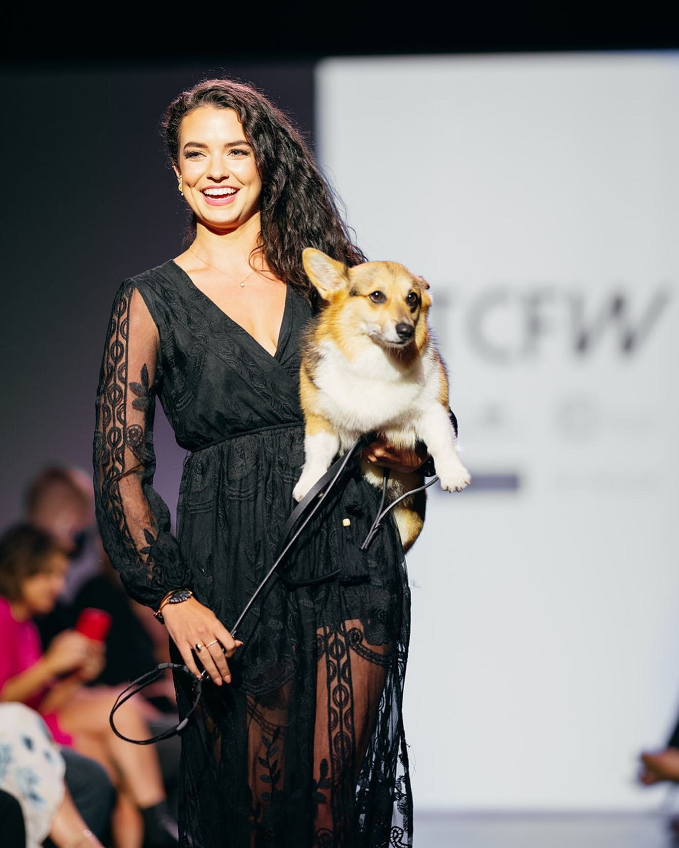 Happy National Dog Day to all of our Twin City Pups 🐶🐾 Thanks to @forsythhumane for your support of the Pup Strut at TCFW and helping pups find a home in the Winston-Salem community 
.
📸 @spencerdouglasphotography 
Runway presented by @cyclebarwin