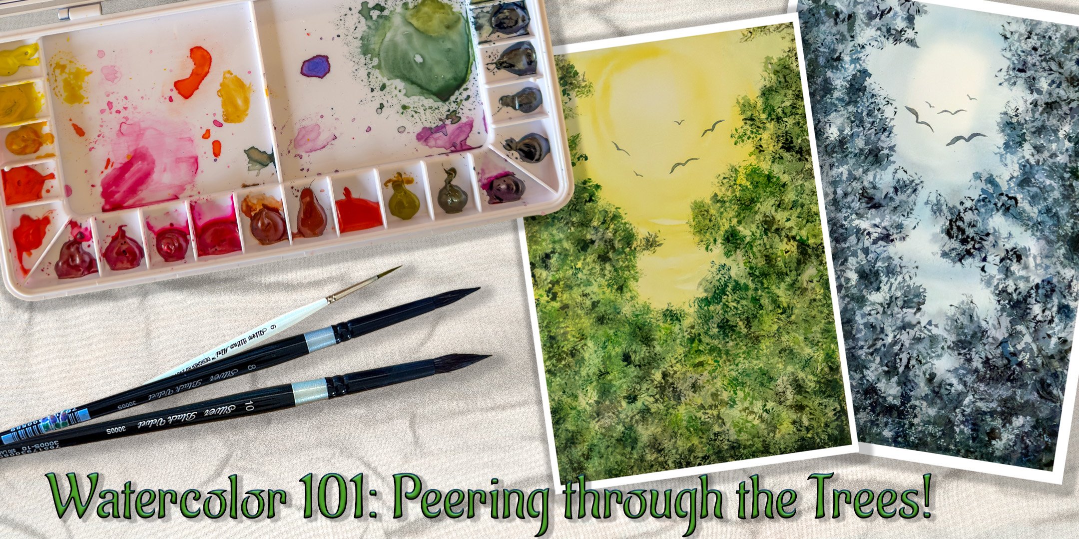 Watercolor 101: Peering through the Trees