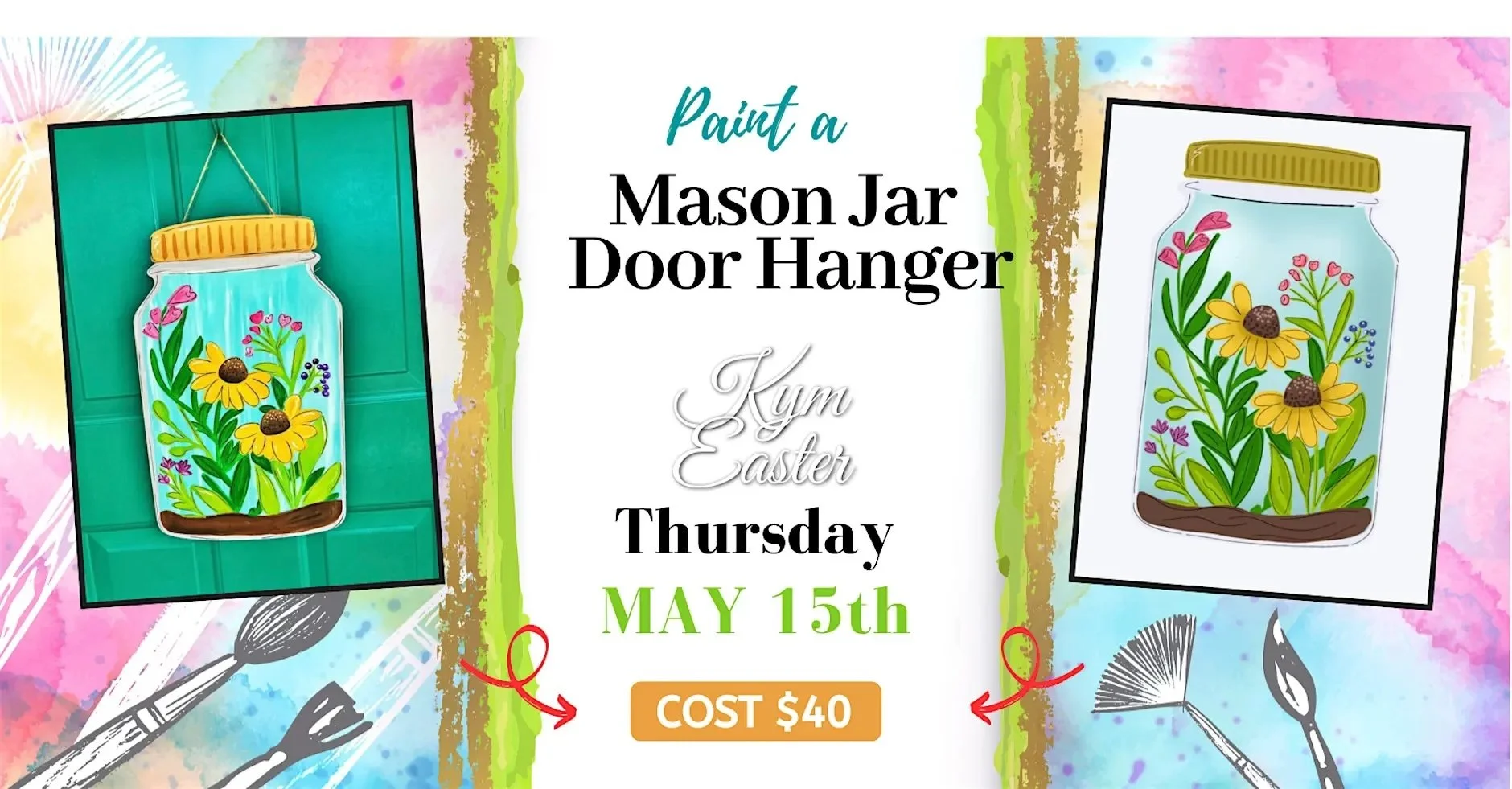 Mason Jar Door Hanger with Kym