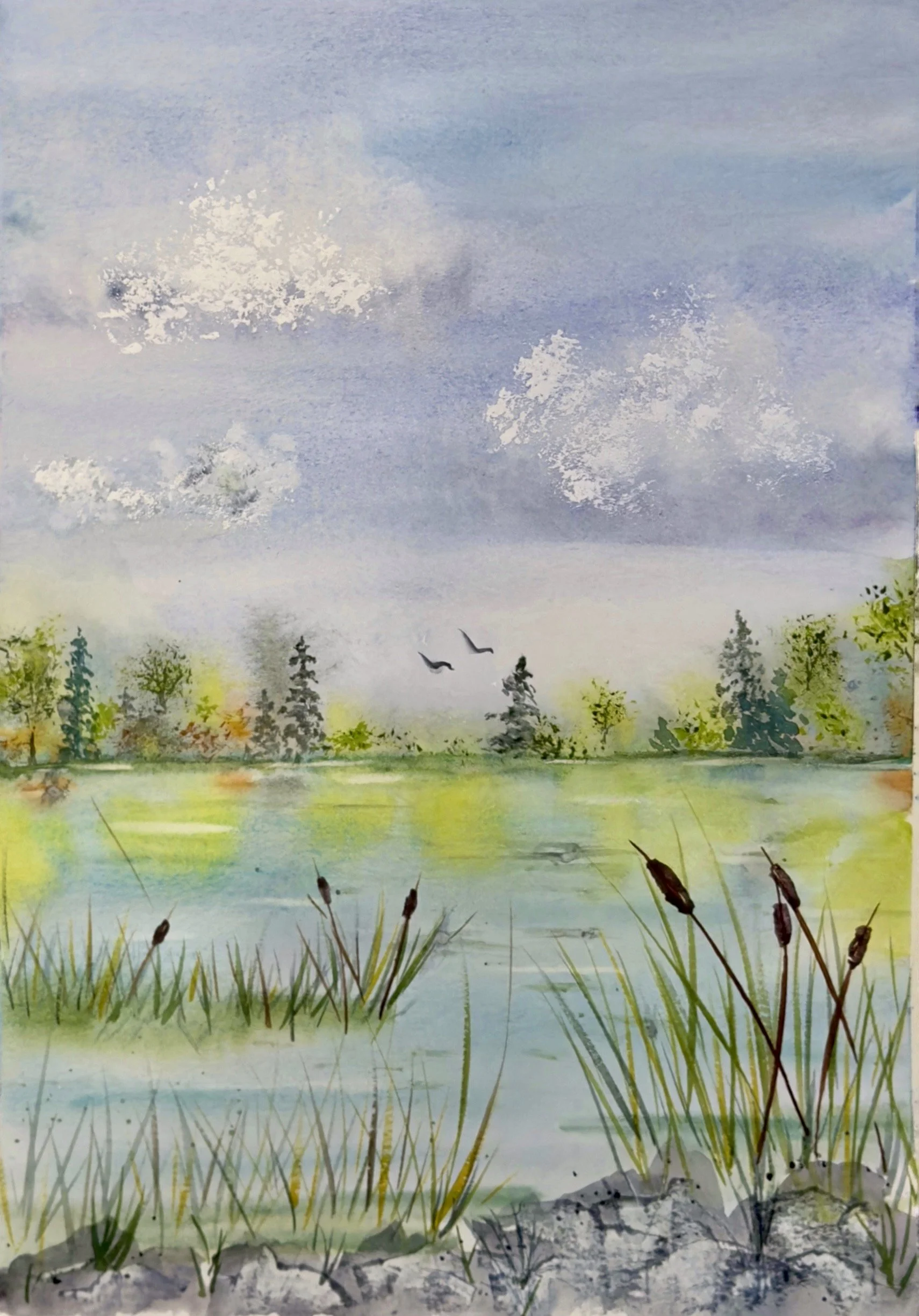 Watercolor 101: Rocky Shoreline