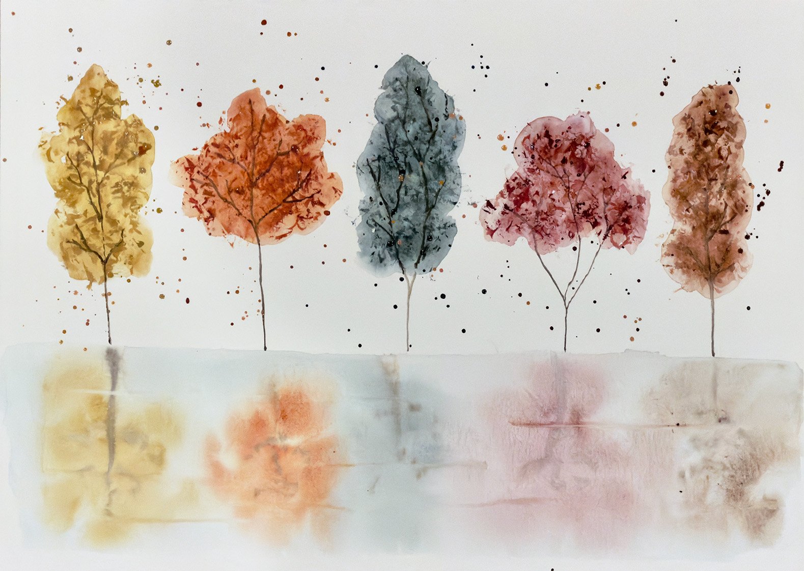 Watercolor 101: Rainbow of Trees