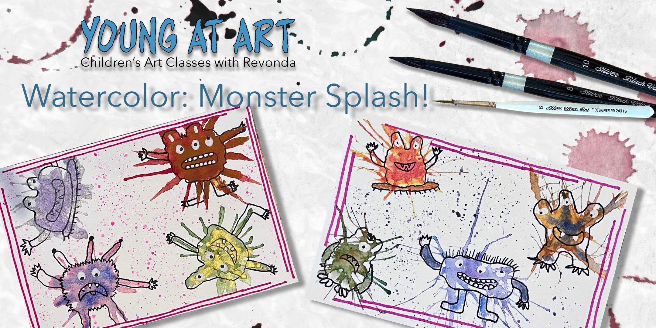 Young at Art: Watercolor Monster Splash