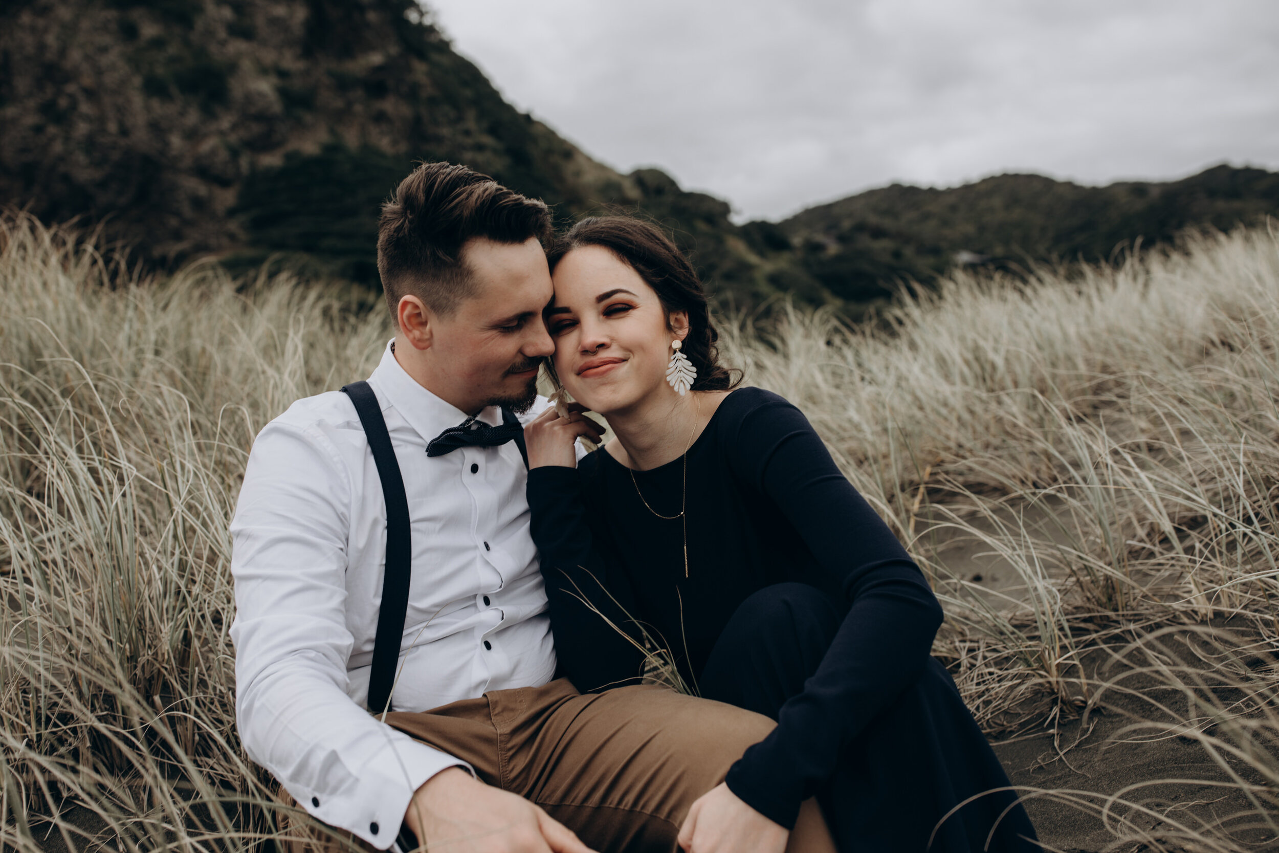 Small intimate wedding | Karekare waterfall | Auckland Elopement photographer | New Zealand Elopement wedding photography  