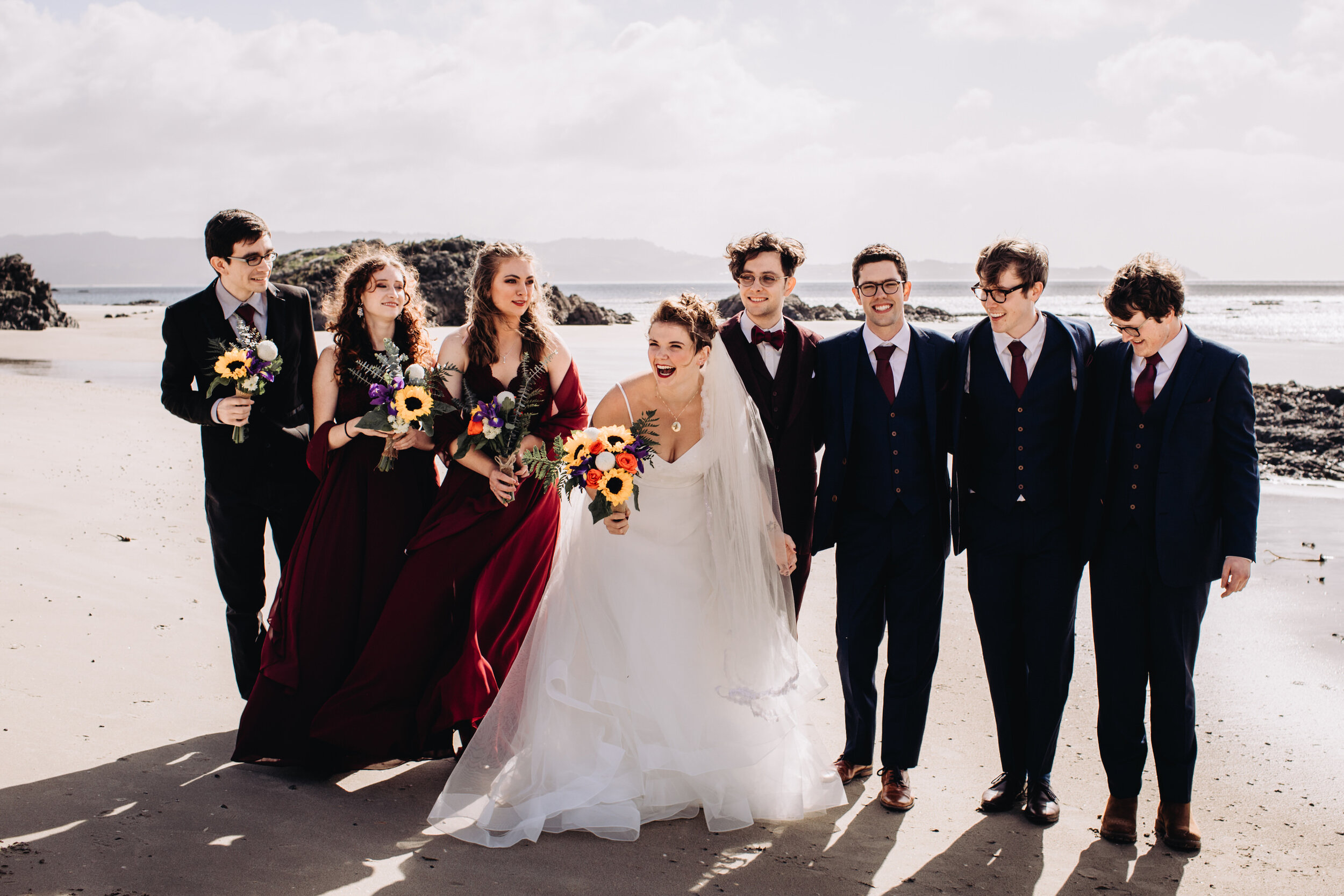 Bride and groom’s First look | Tawharanui lodge | Auckland wedding photographer | New Zealand wedding packages | New Zealand Elopement | Anchor Bay beach wedding photo 
