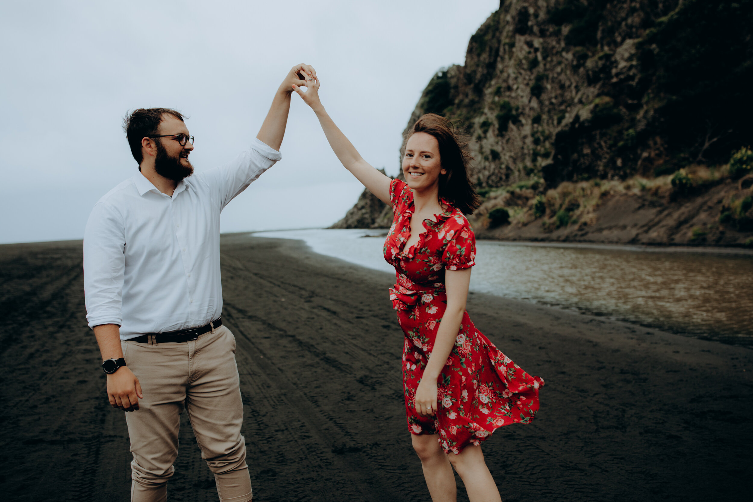 Engagement photos at the beach 
