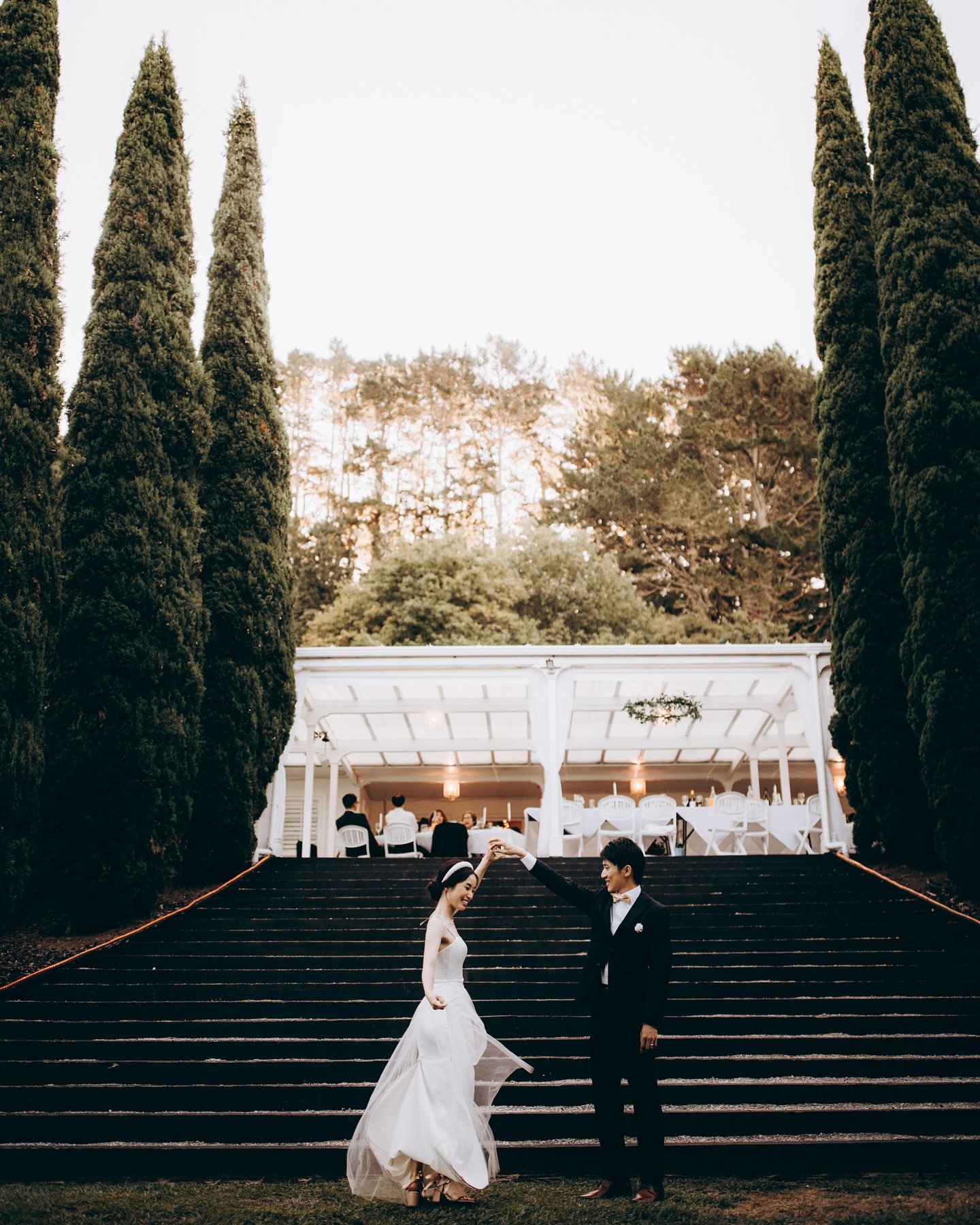 Joanna and Gordon snuck away to share a stolen moment while the laughter and warmth of dinner carried on behind them. Just a fleeting moment, just for them.