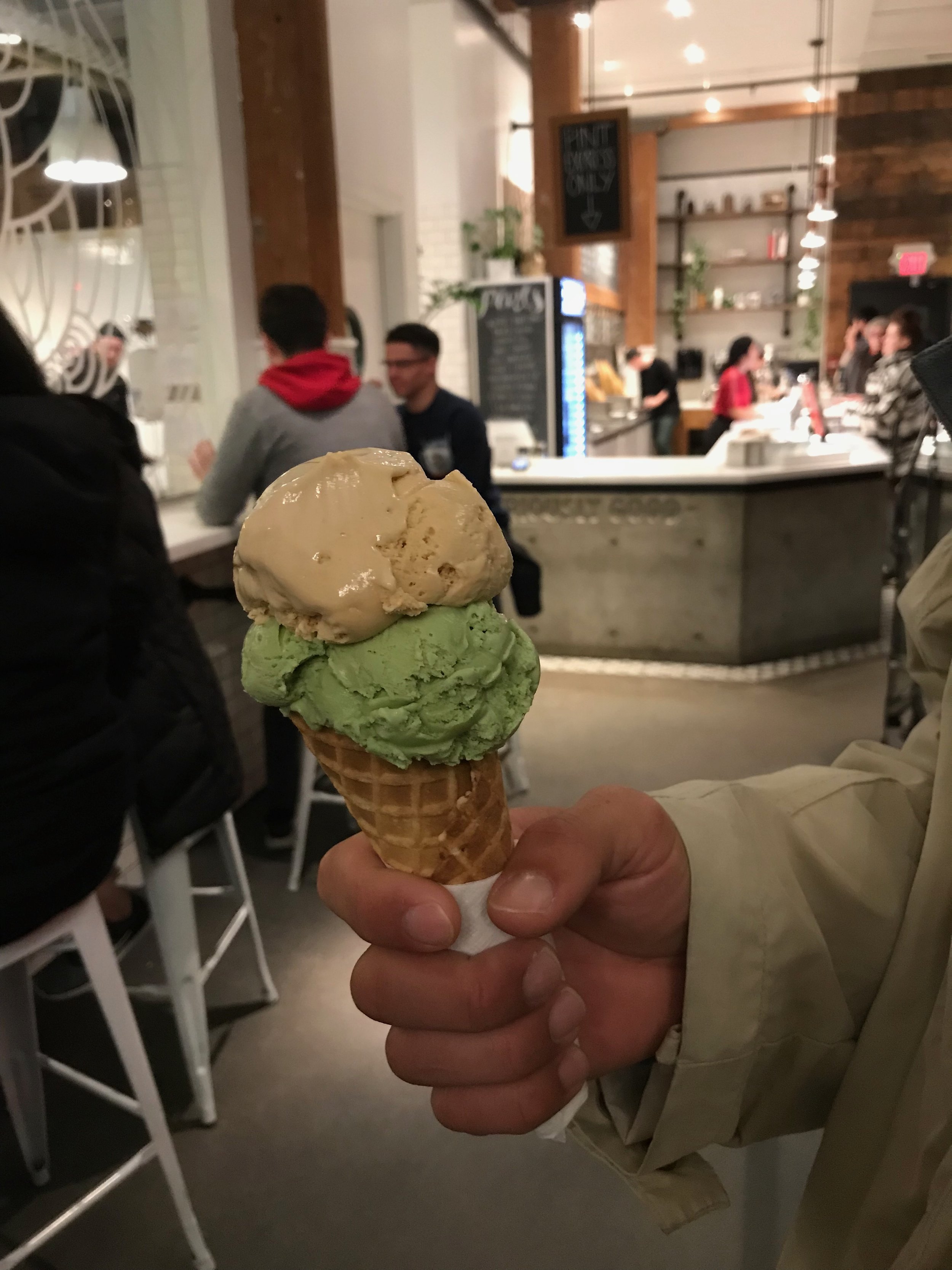 Salted Carmel and Macha Ice Cream from Earnest Ice Cream - Vancouver, BC