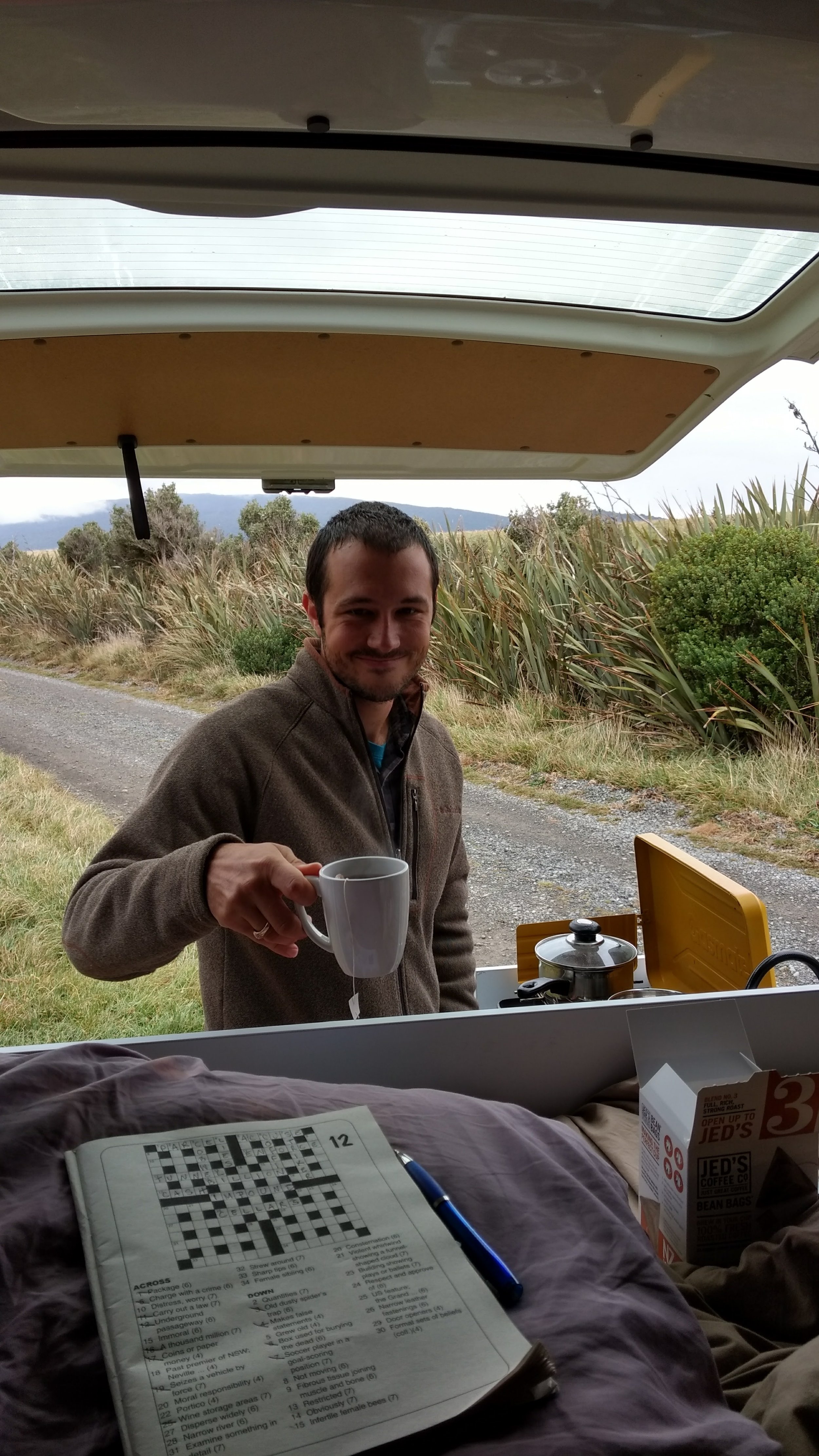 Morning Coffee at Monkey Island - Orepuki, New Zealand