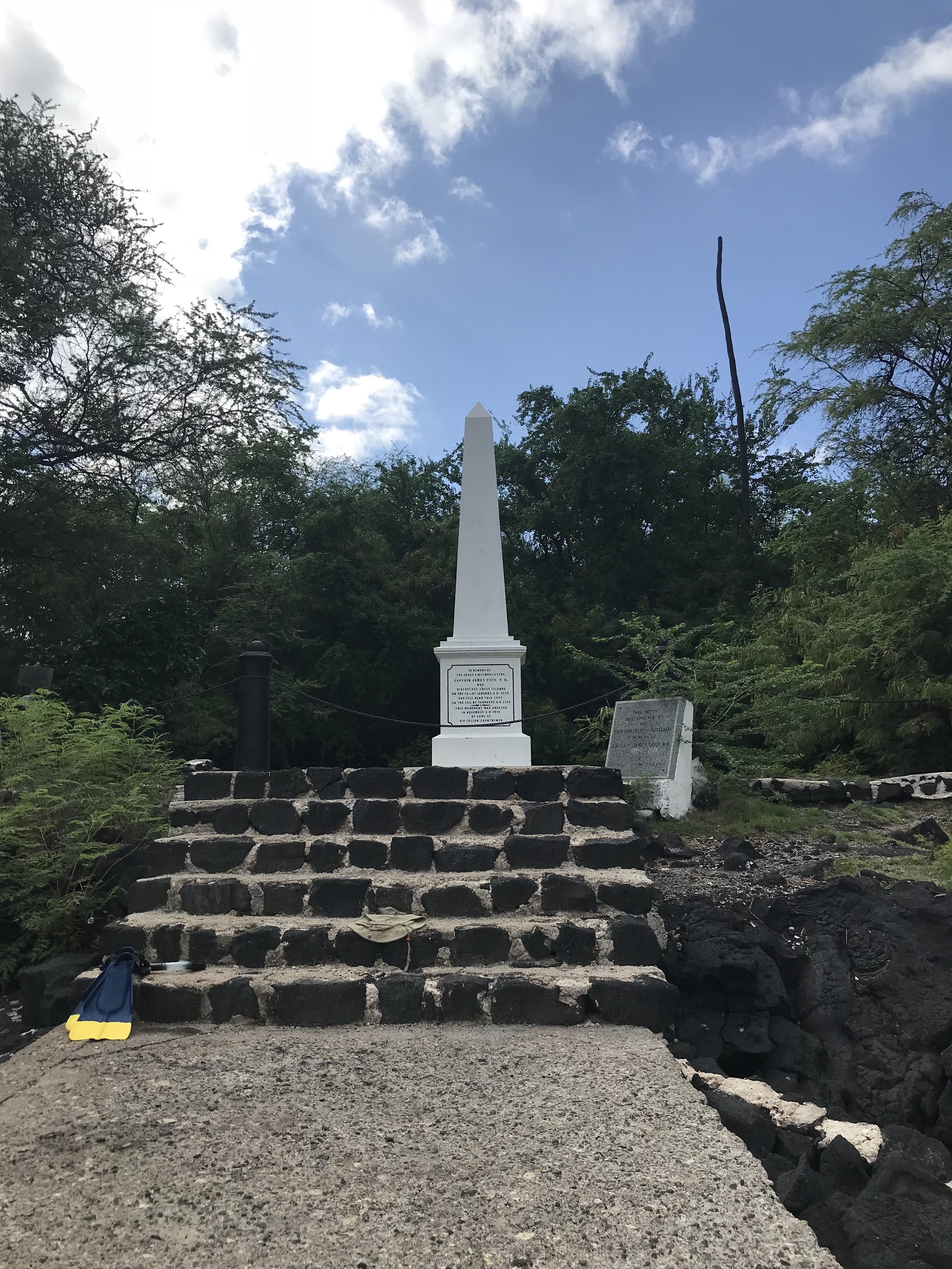 Captain Cook Monument on Big Island of Hawaii