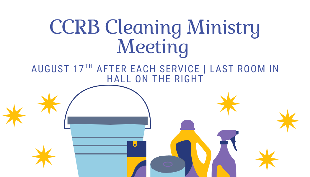 CCRB Cleaning Ministry Meeting