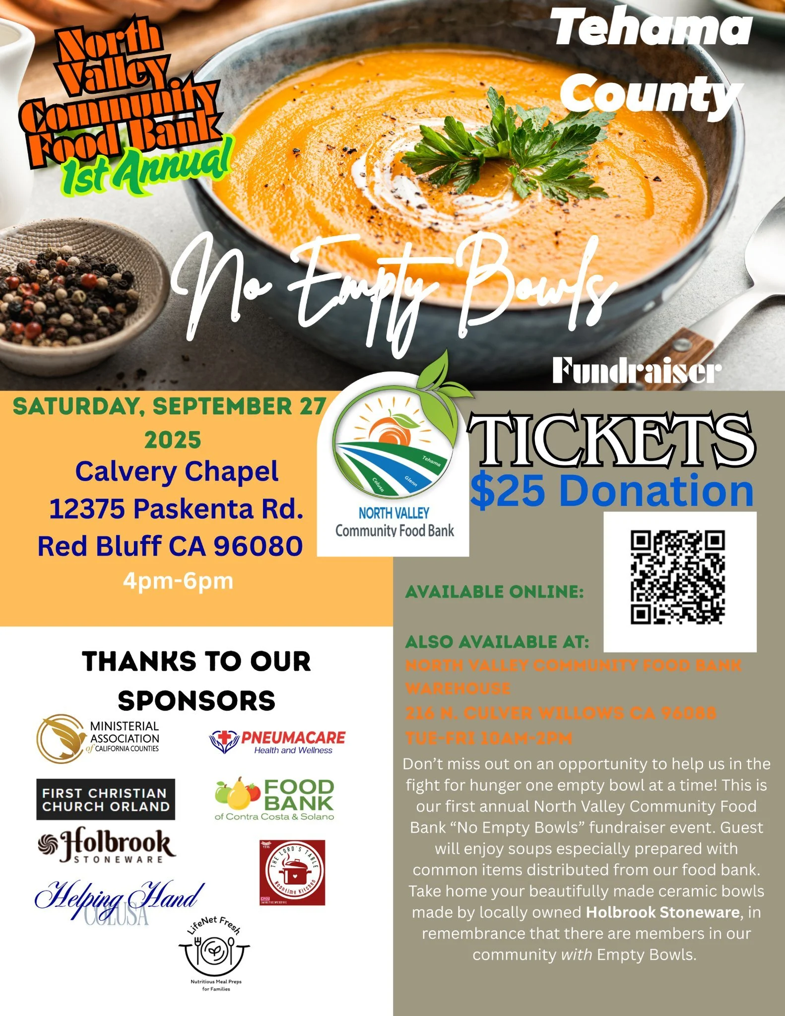 No Empty Bowls Fundraiser