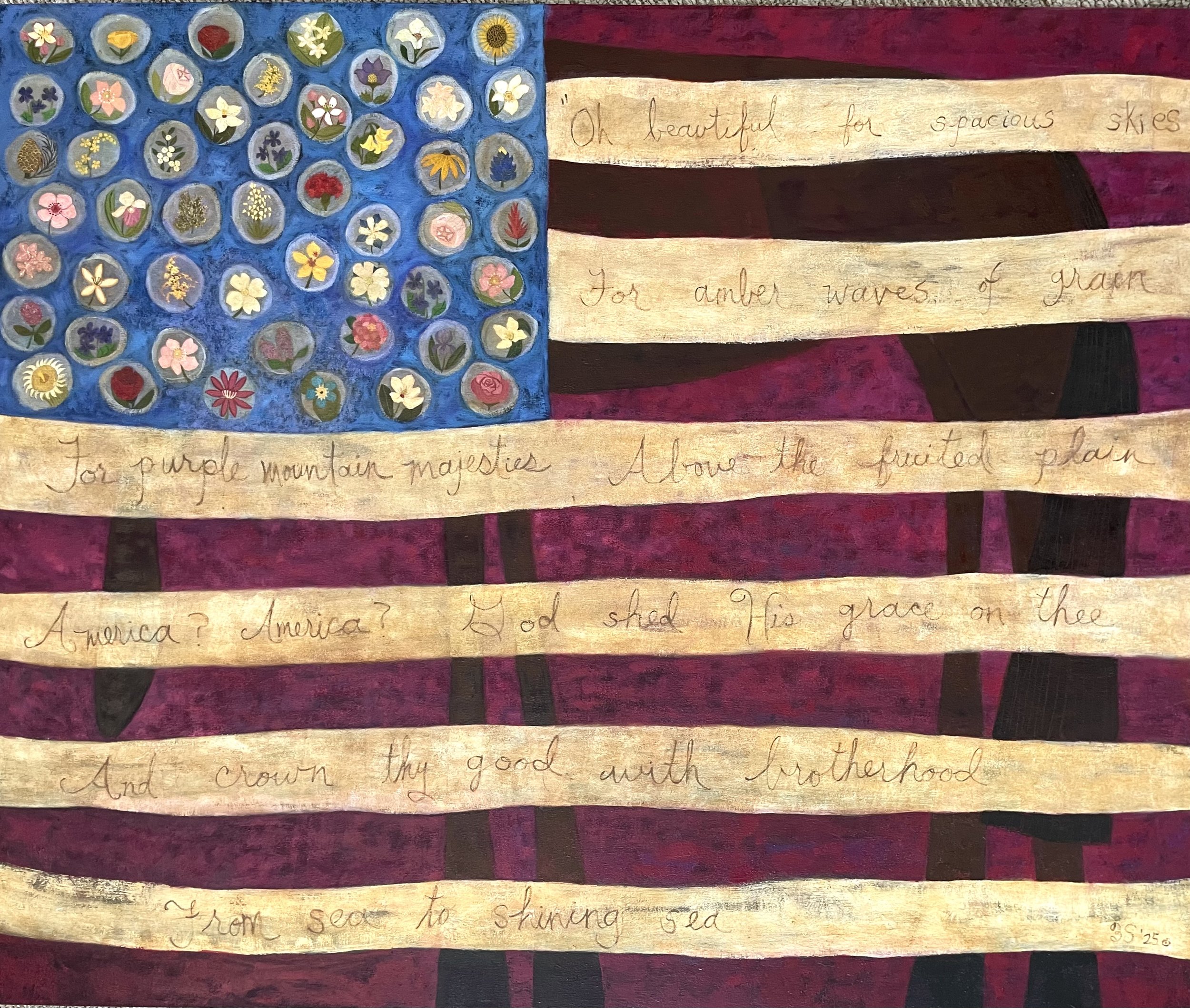 AMERICA. oil on canvas, 48" x 40", c2025.