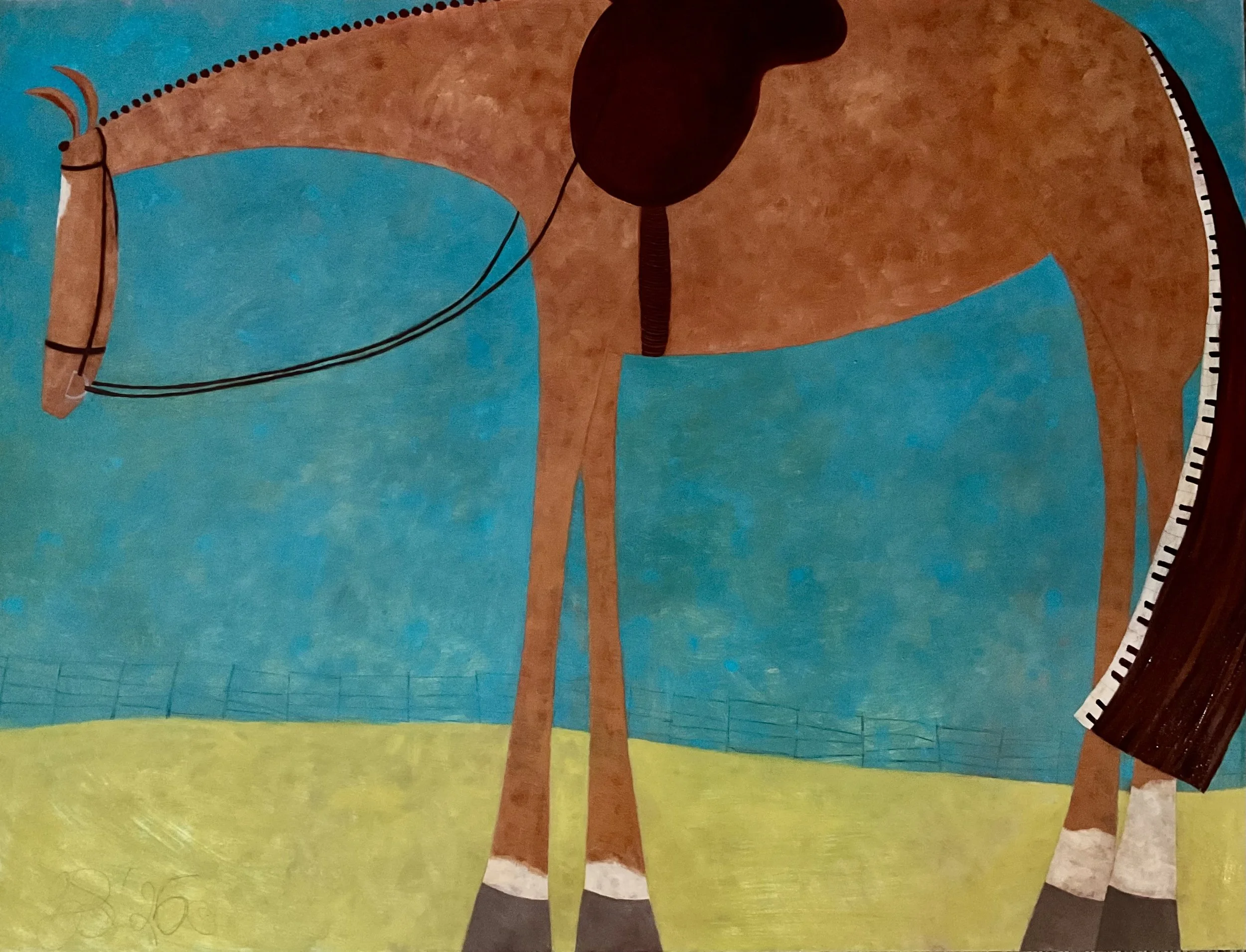 TIGER. oil on masonite, 50” x 38”, framed, c.2026.